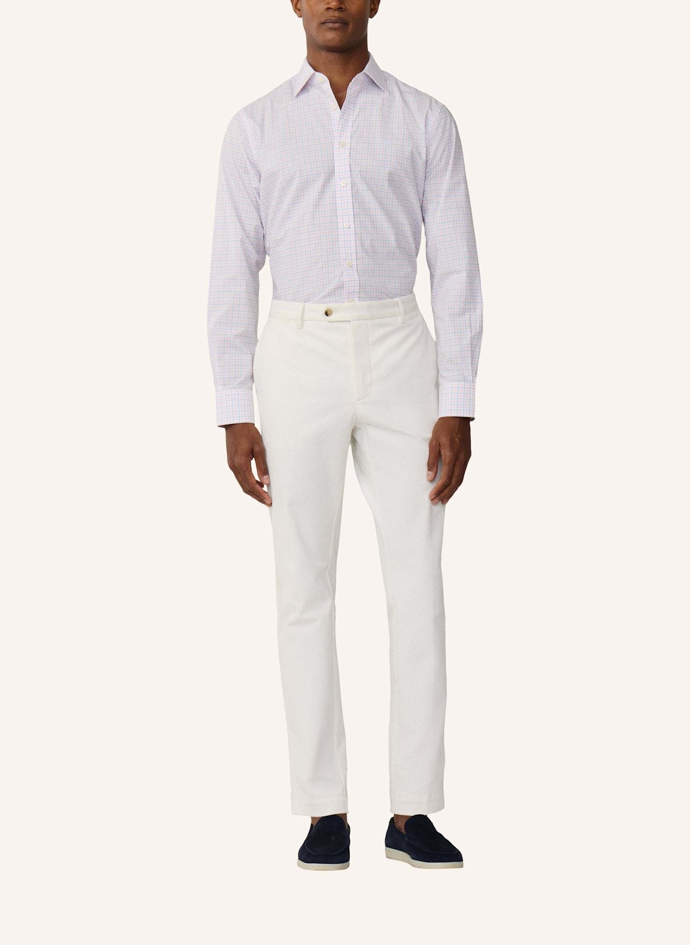 HACKETT LONDON Freizeithemd POPLIN TATTERSALL: HELLROSA