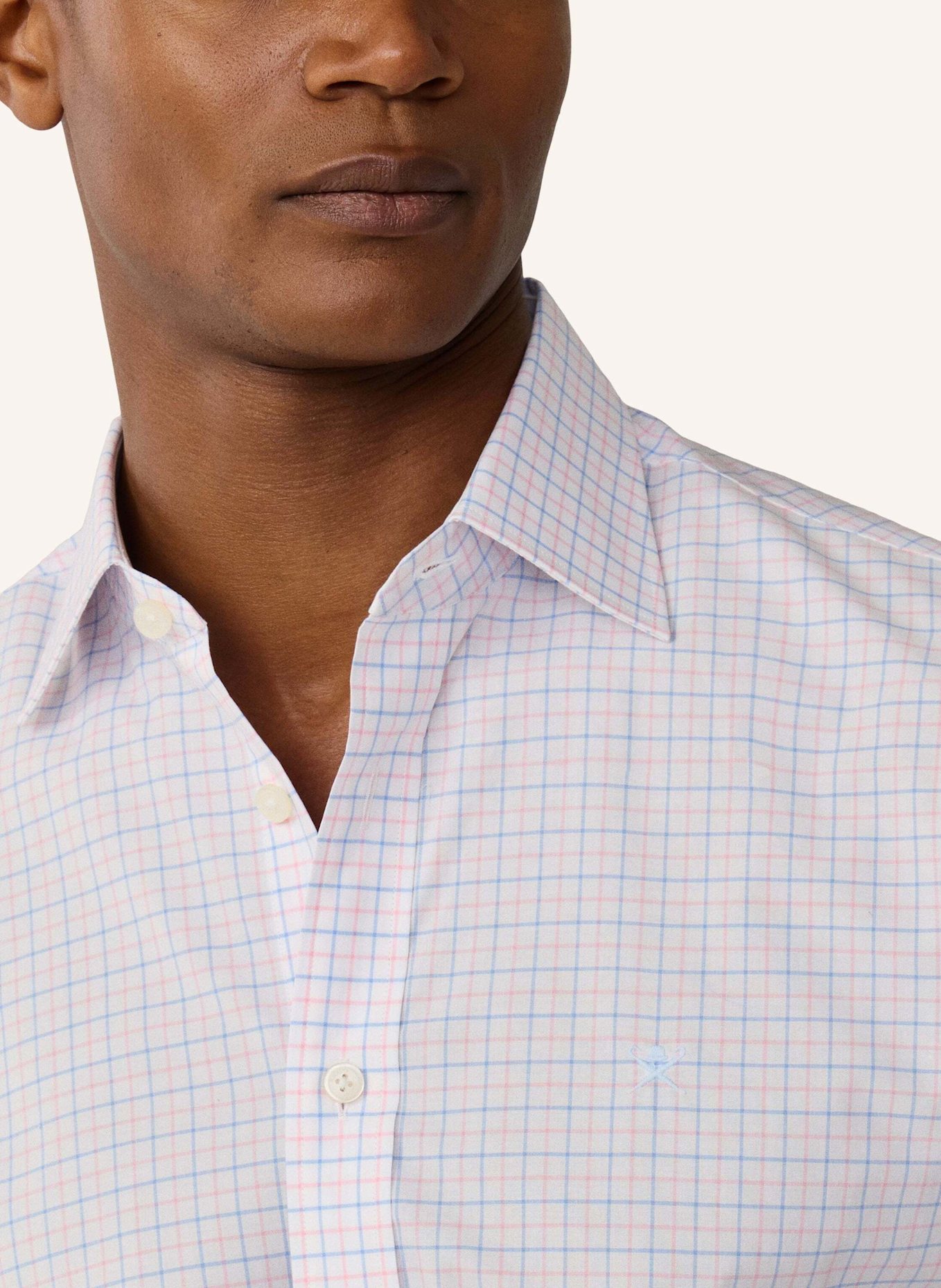 HACKETT LONDON Freizeithemd POPLIN TATTERSALL: HELLROSA