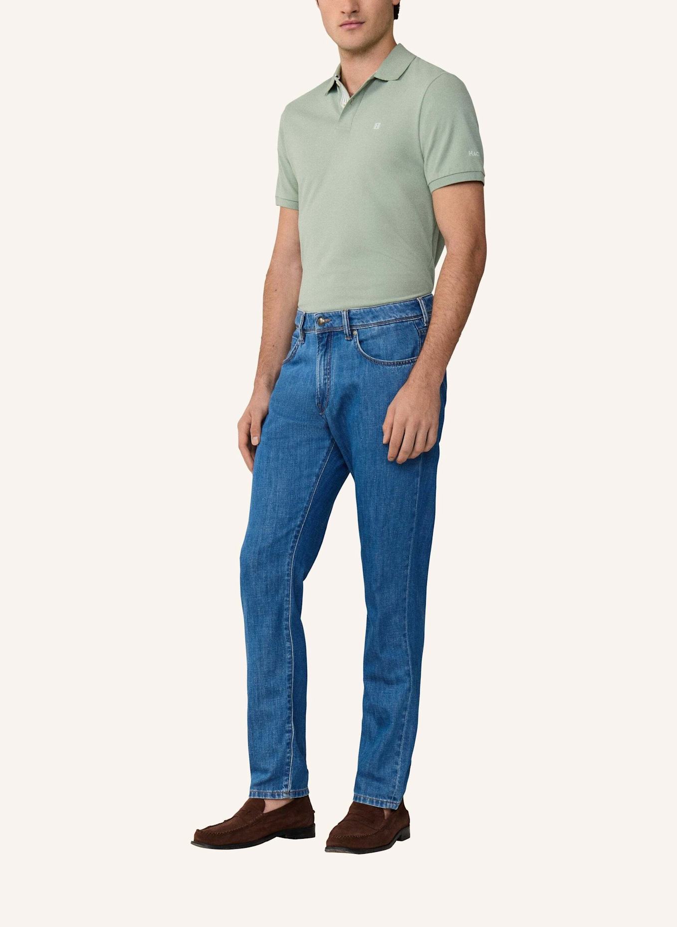 HACKETT LONDON Jeans Overall COT LINEN DENIM: DUNKELBLAU