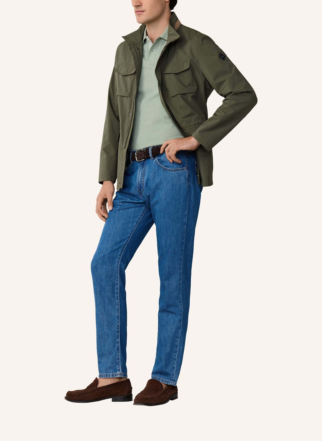 HACKETT LONDON Jeans Overall COT LINEN DENIM: DUNKELBLAU