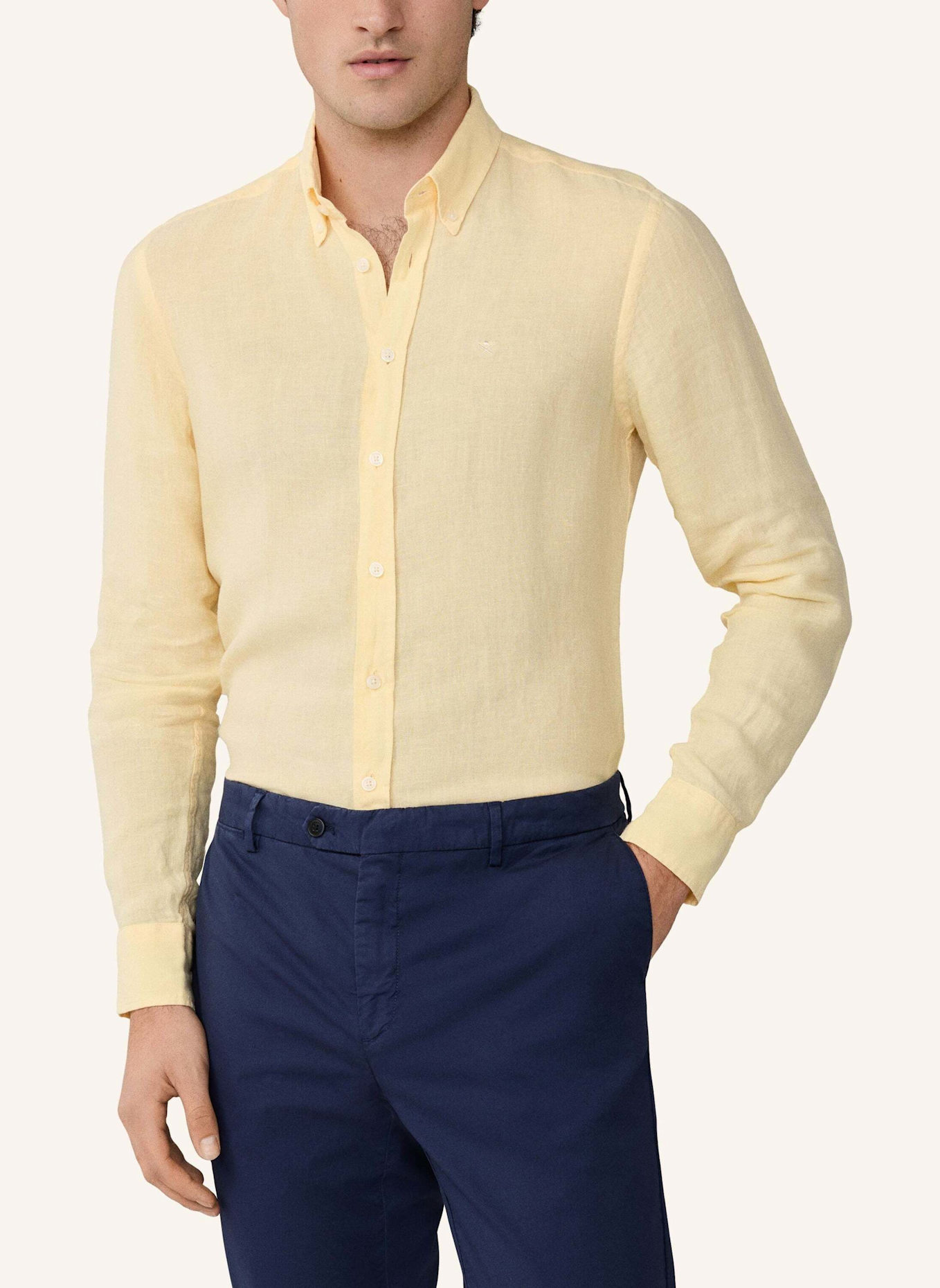 HACKETT LONDON Freizeithemd ESS GMD LINEN BRPT: GELB