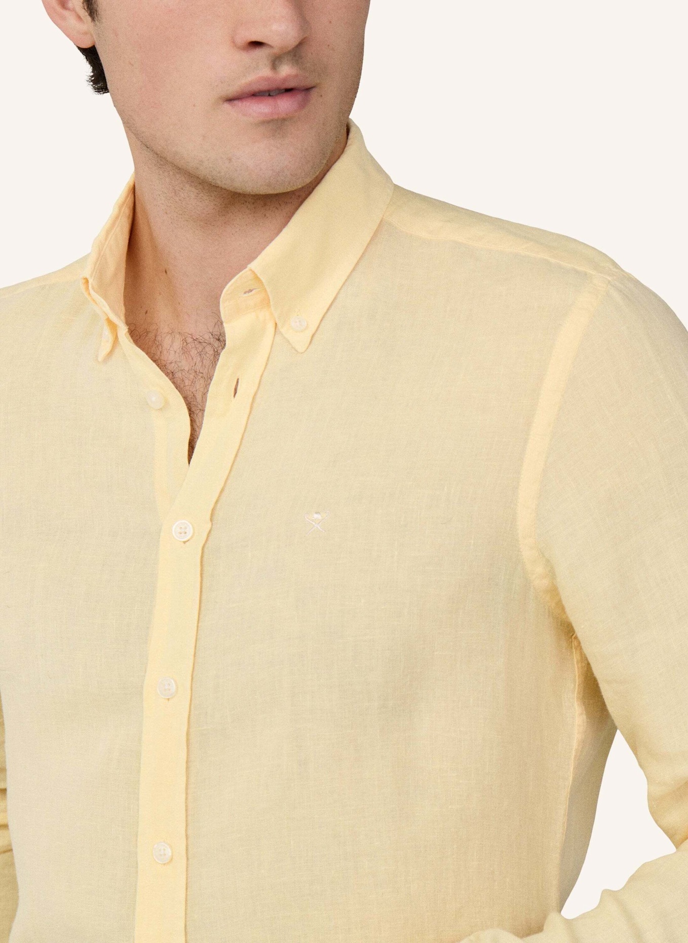 HACKETT LONDON Freizeithemd ESS GMD LINEN BRPT: GELB
