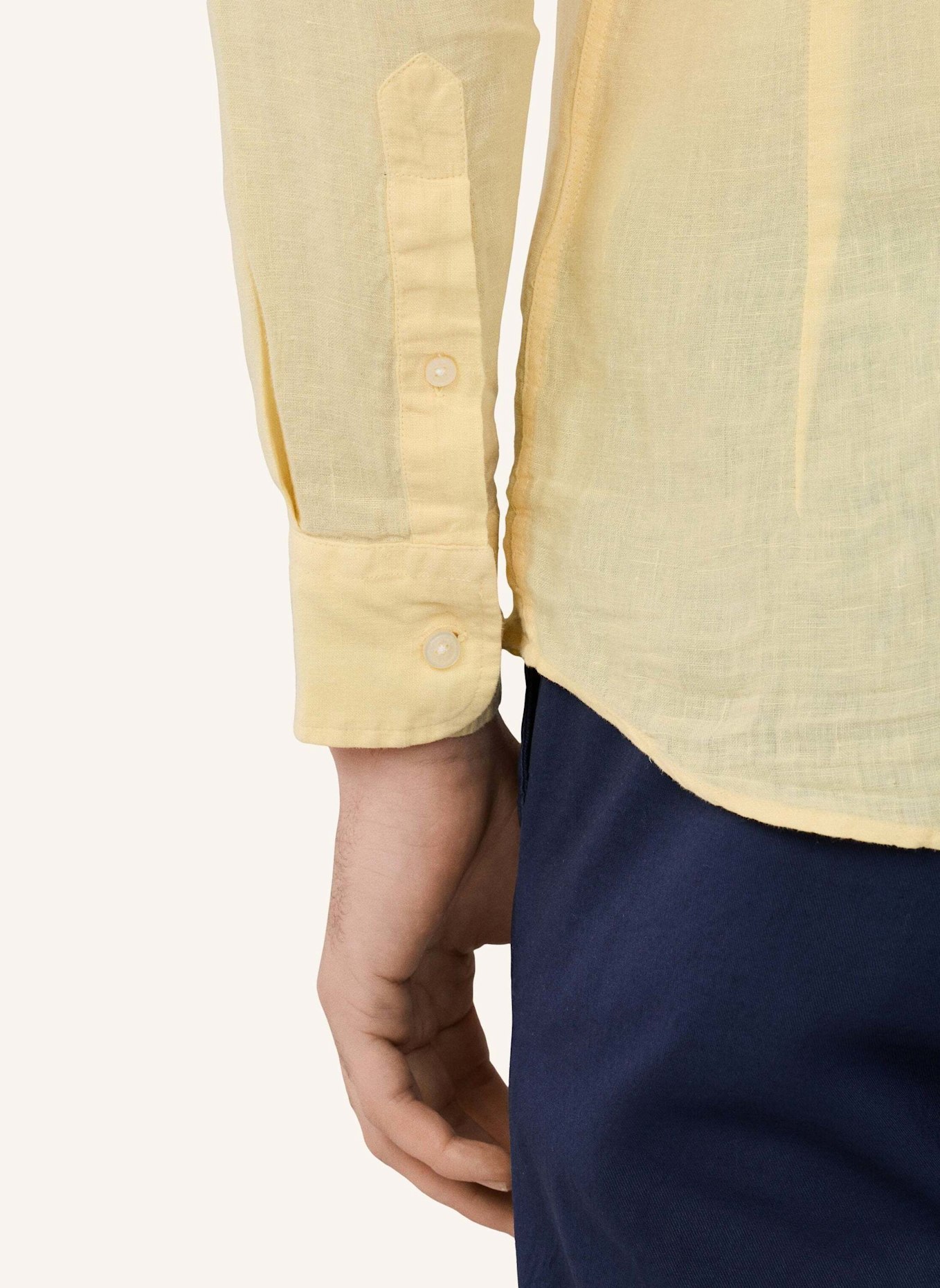 HACKETT LONDON Freizeithemd ESS GMD LINEN BRPT: GELB