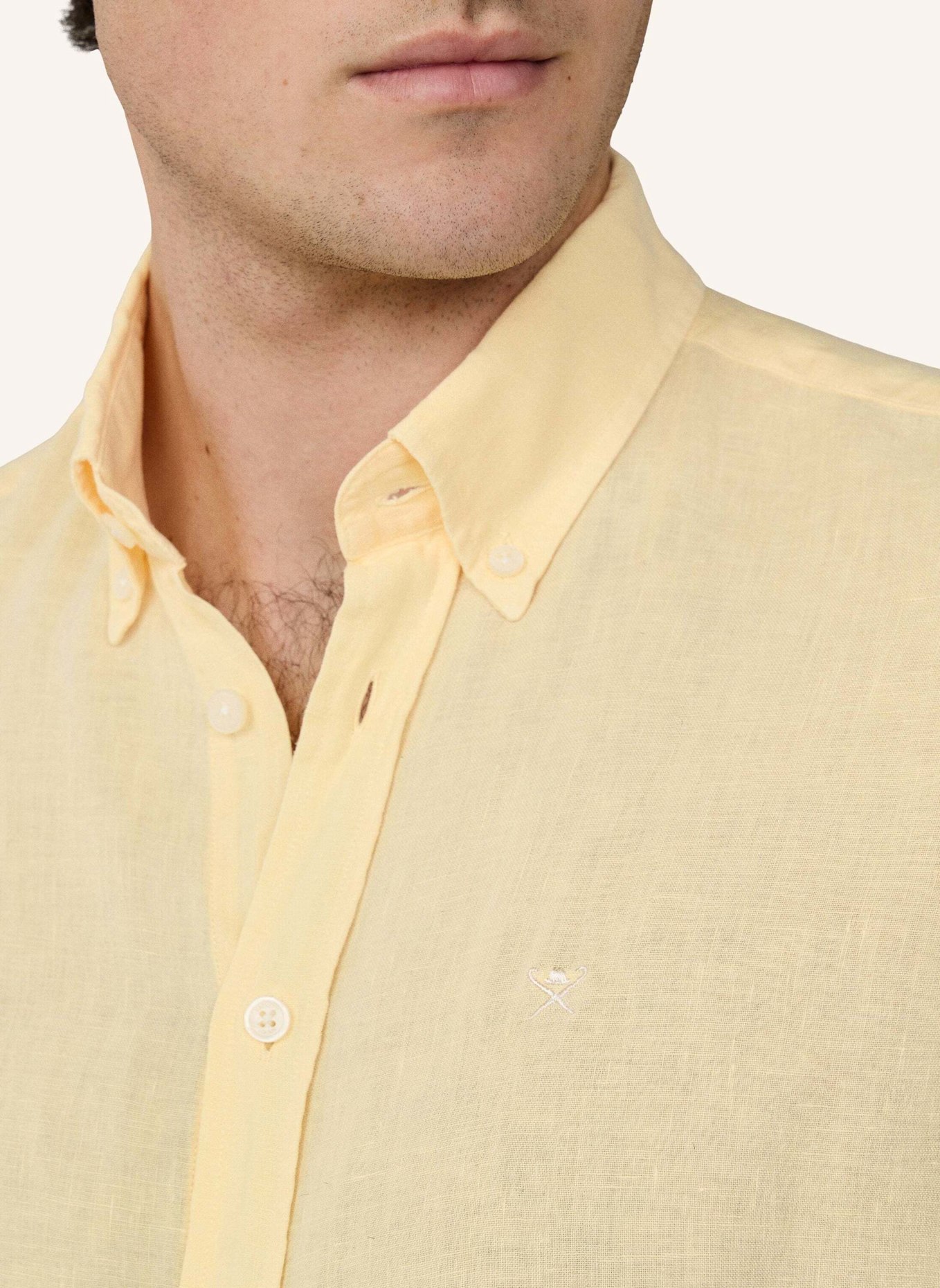HACKETT LONDON Freizeithemd ESS GMD LINEN BRPT: GELB