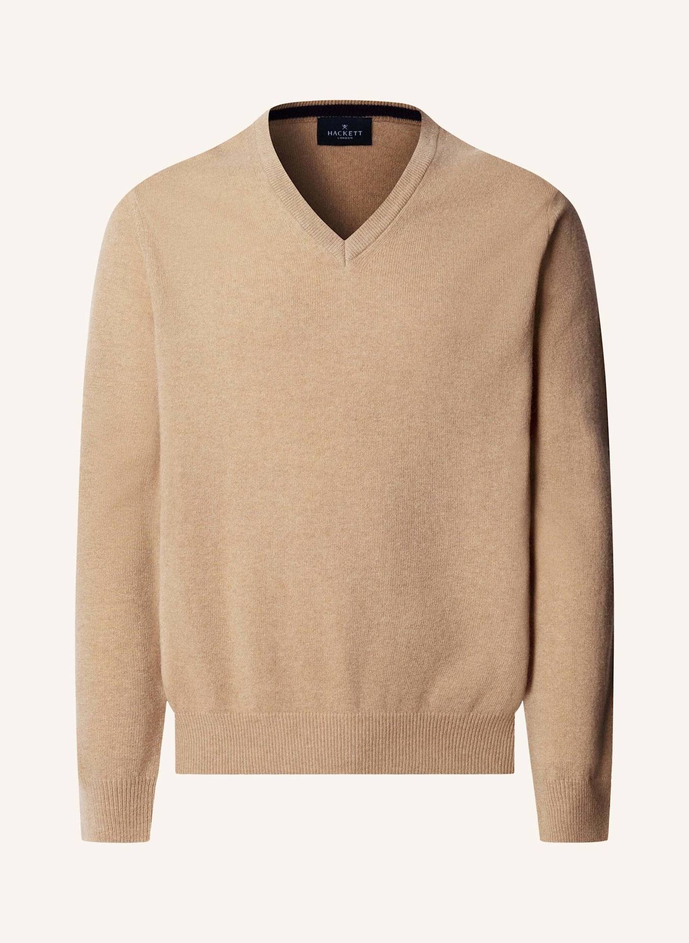 HACKETT LONDON Pullover MERINO CASH MIX V: BEIGE