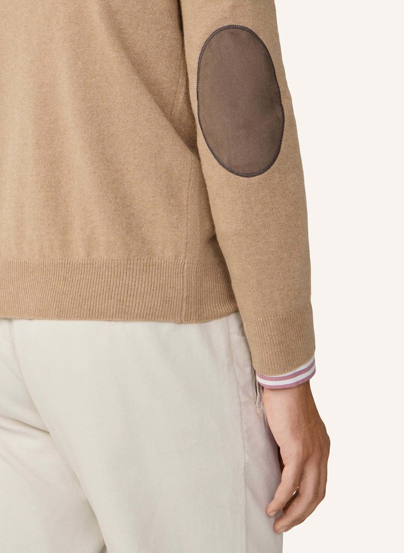 HACKETT LONDON Pullover MERINO CASH MIX V: BEIGE