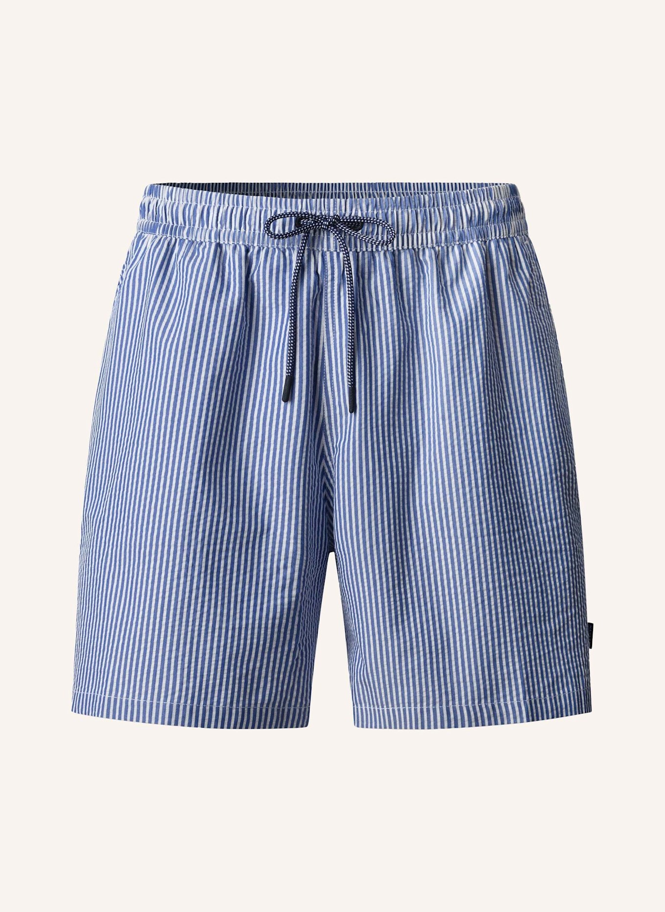 HACKETT LONDON Badeshorts SEERSUCKER ELASTICATED: BLAU