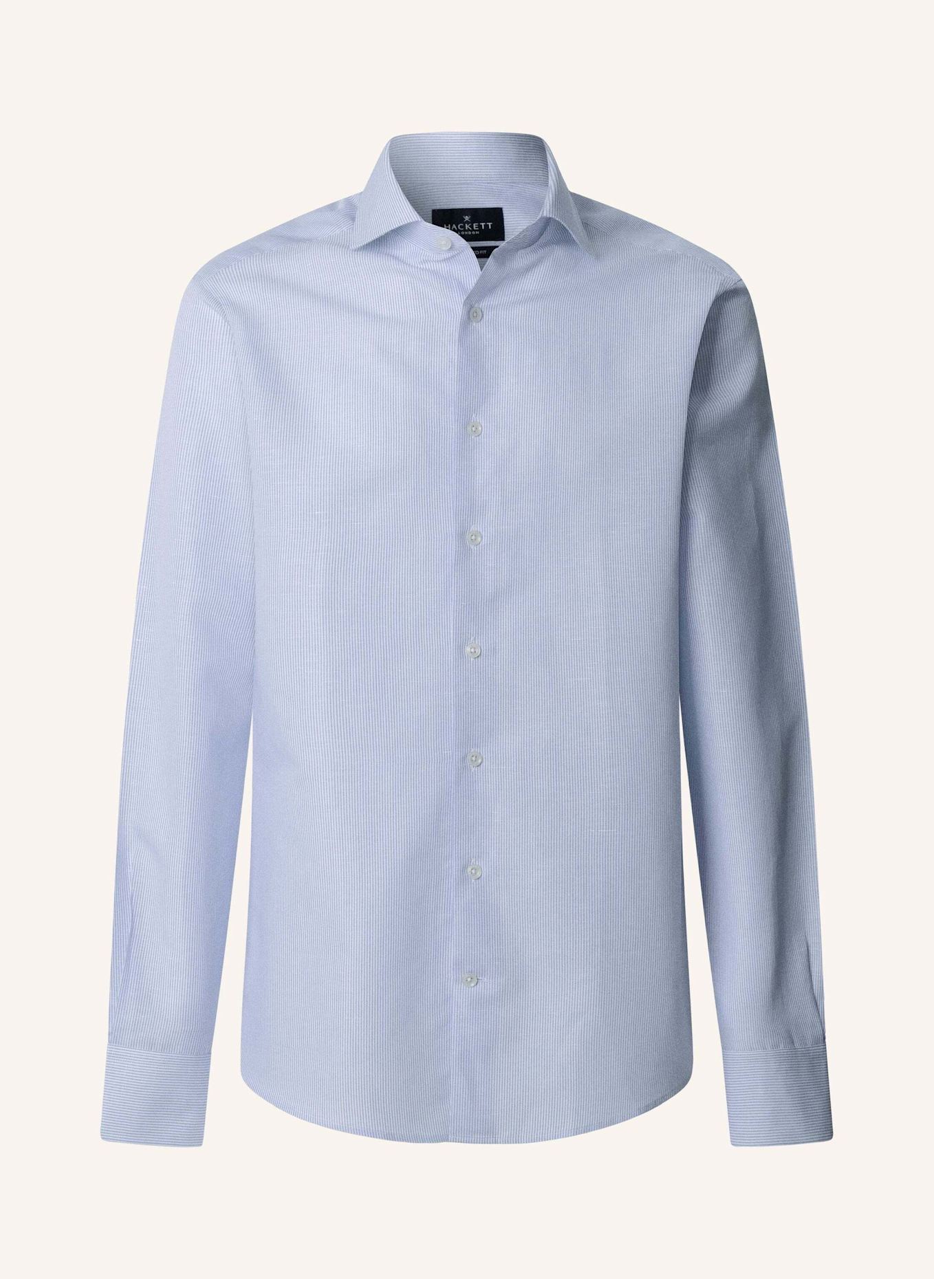 HACKETT LONDON Freizeithemd FORMAL COT LIN STR: HELLBLAU