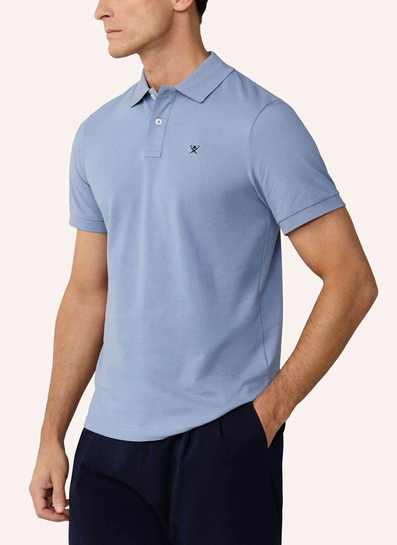 HACKETT LONDON Poloshirt SLIM FIT LOGO: BLAU