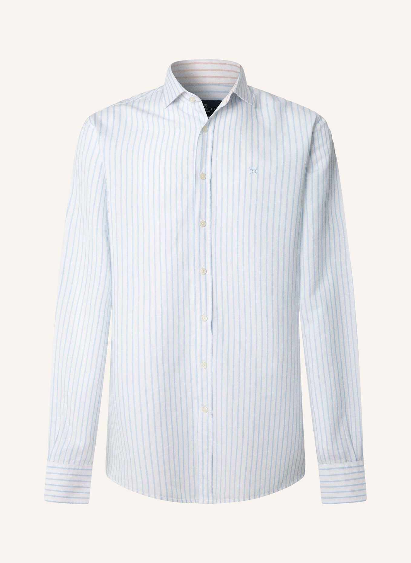 HACKETT LONDON Freizeithemd COT LIN SUMMER STRIPE: HELLBLAU
