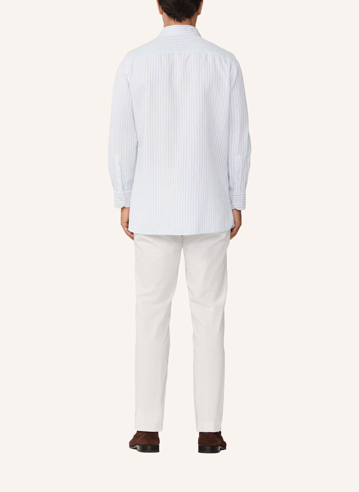 HACKETT LONDON Freizeithemd COT LIN SUMMER STRIPE: HELLBLAU
