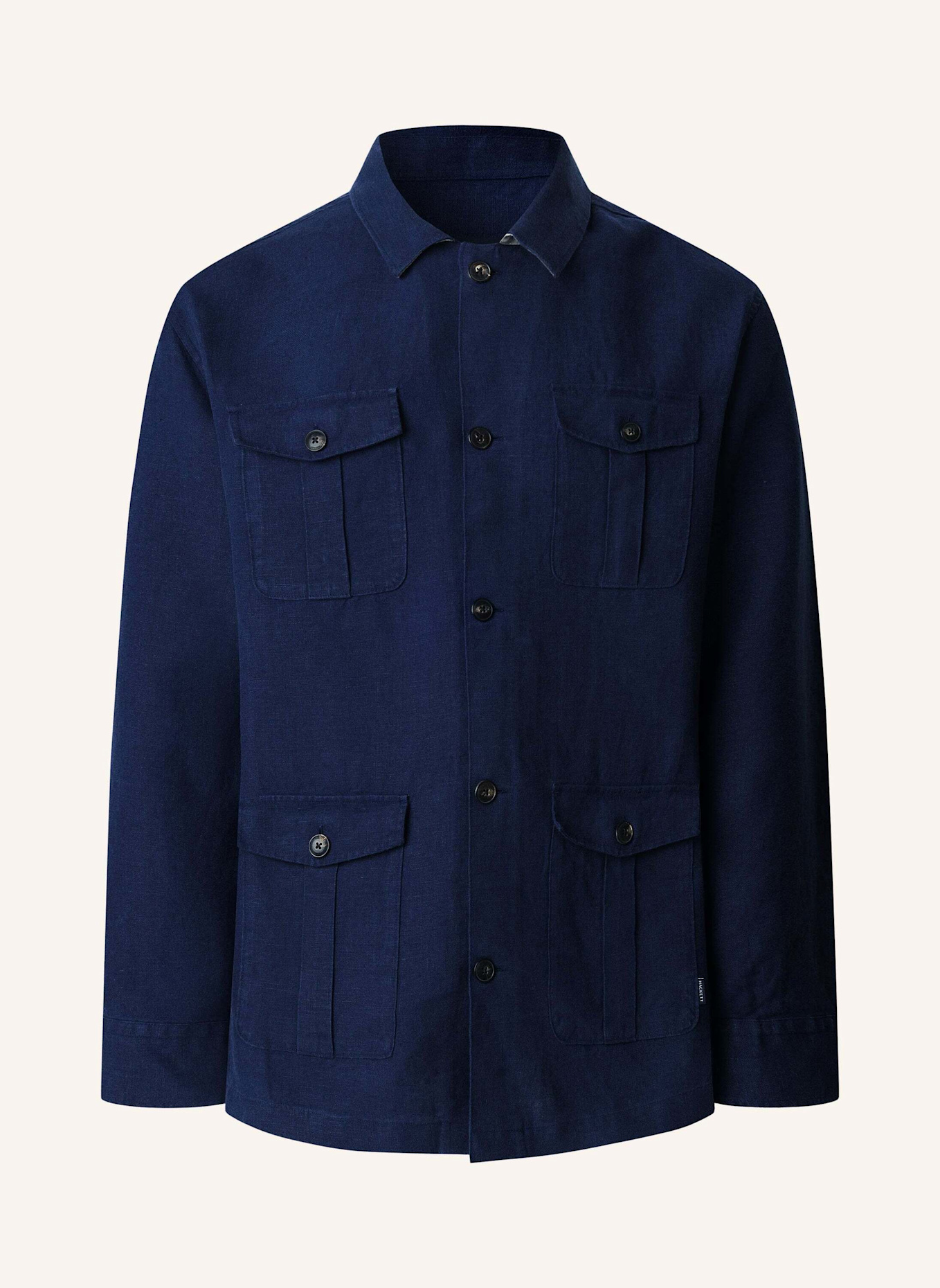 HACKETT LONDON Fieldjacket LINEN 4PK OVERSHIRT: BLAU
