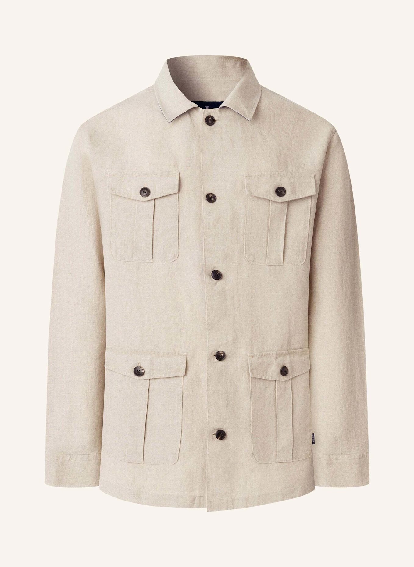 HACKETT LONDON Fieldjacket LINEN 4PK OVERSHIRT: BEIGE