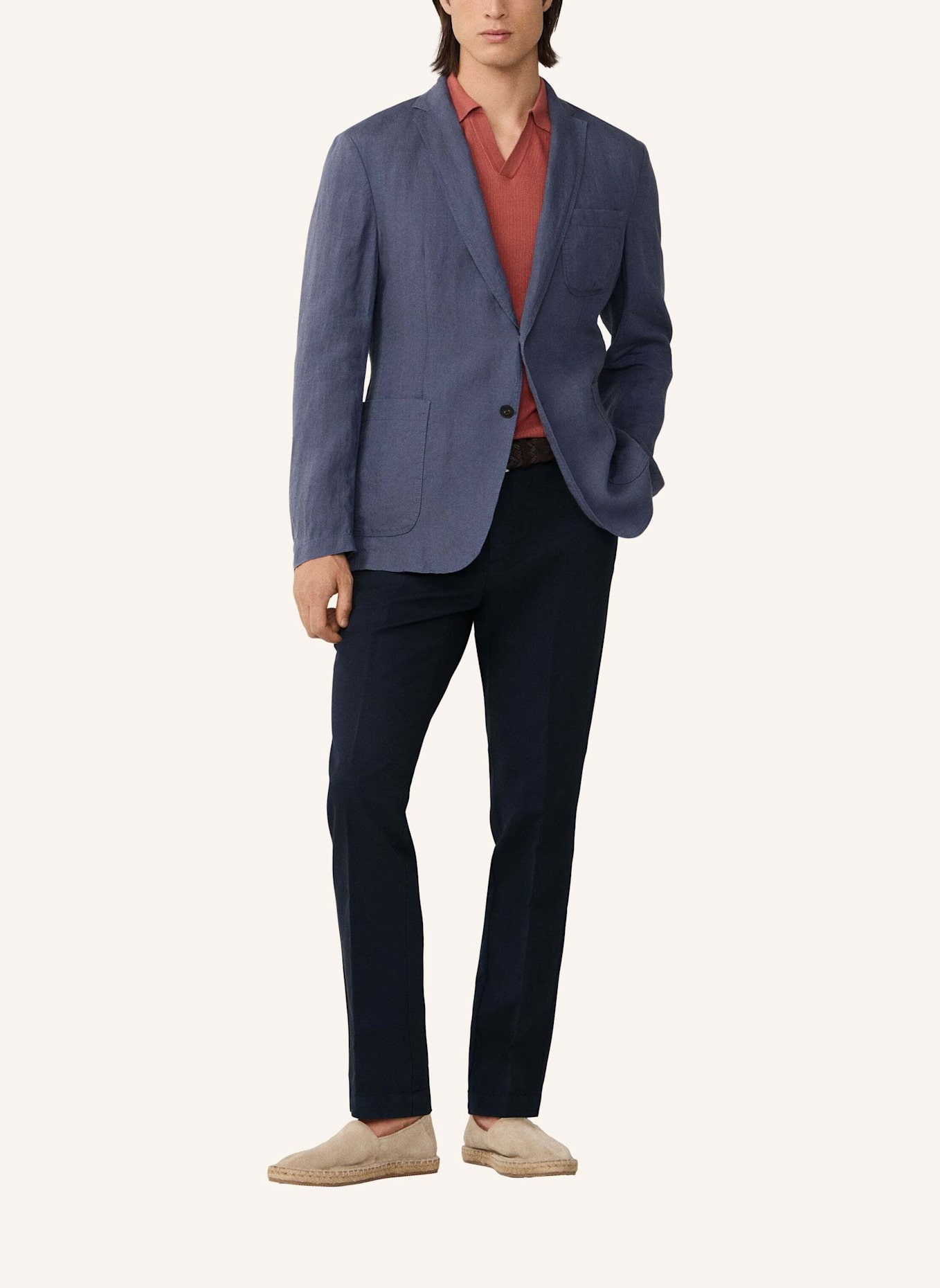 HACKETT LONDON Sakko GMW LW LINEN BLAZER: BLAU