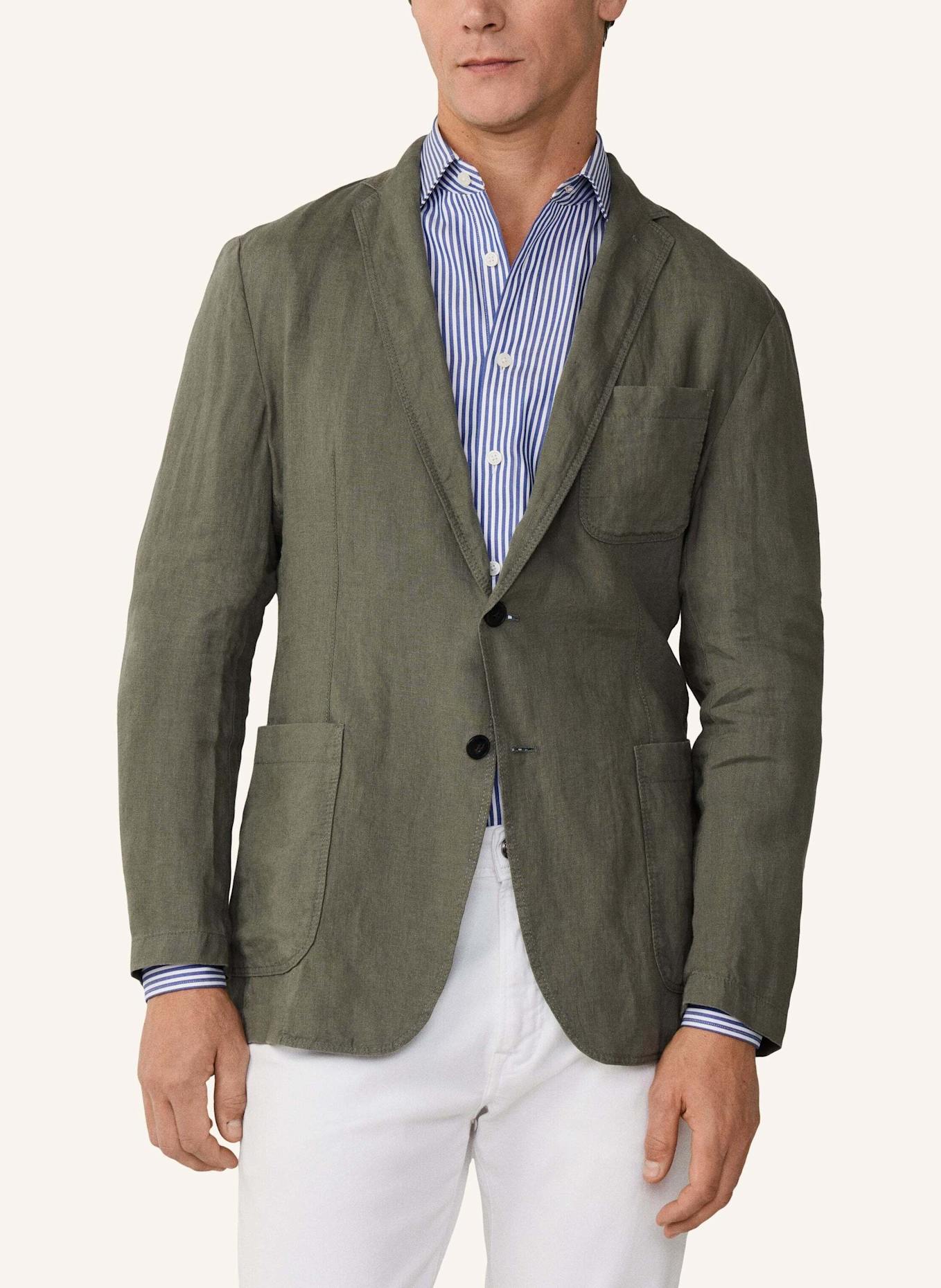 HACKETT LONDON Sakko GMW LW LINEN BLAZER: KHAKI
