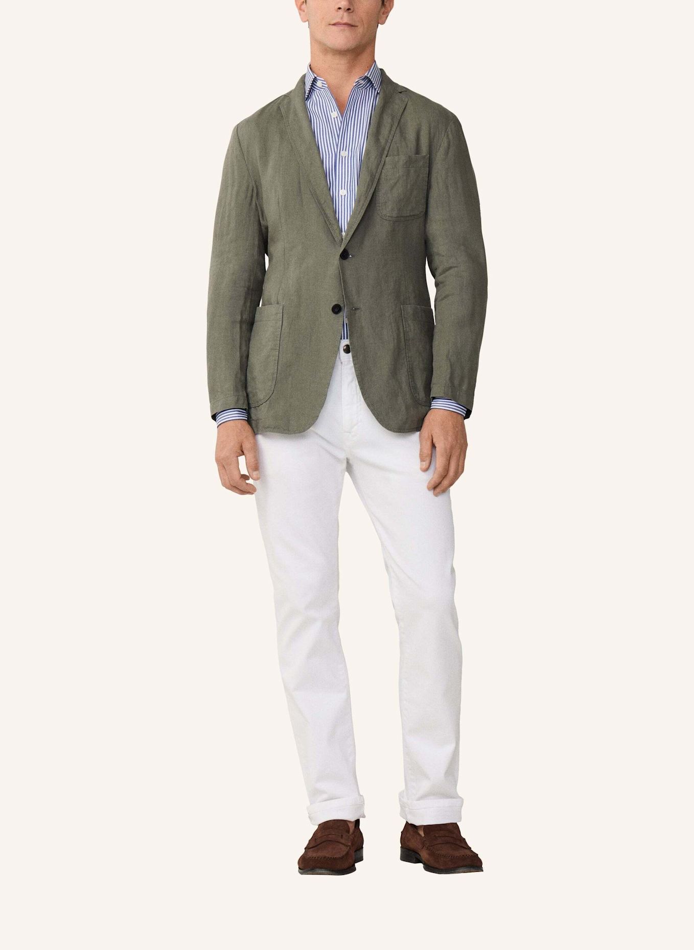 HACKETT LONDON Sakko GMW LW LINEN BLAZER: KHAKI
