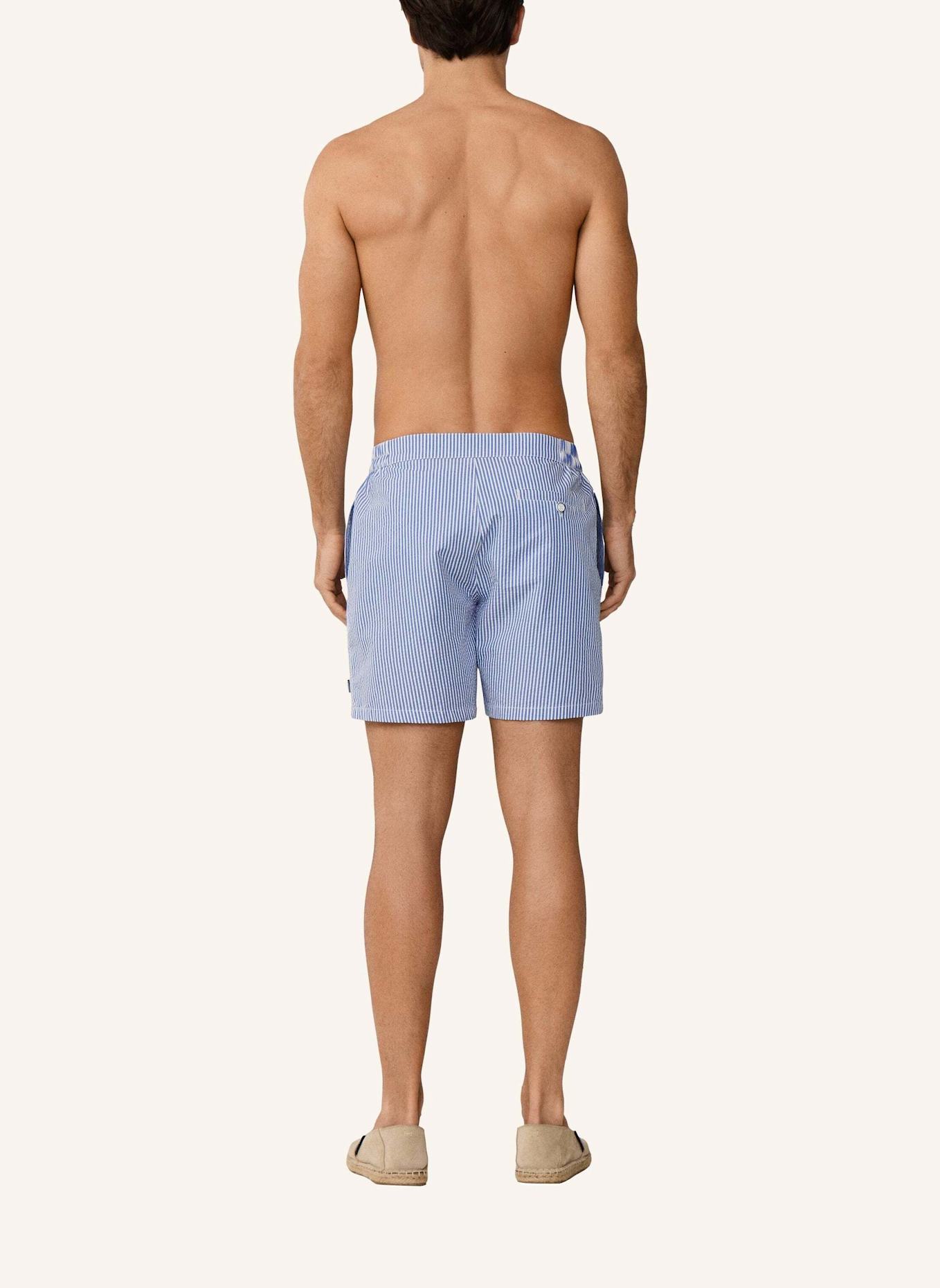HACKETT LONDON Badeshorts SEERSUCKER TAILORED: BLAU