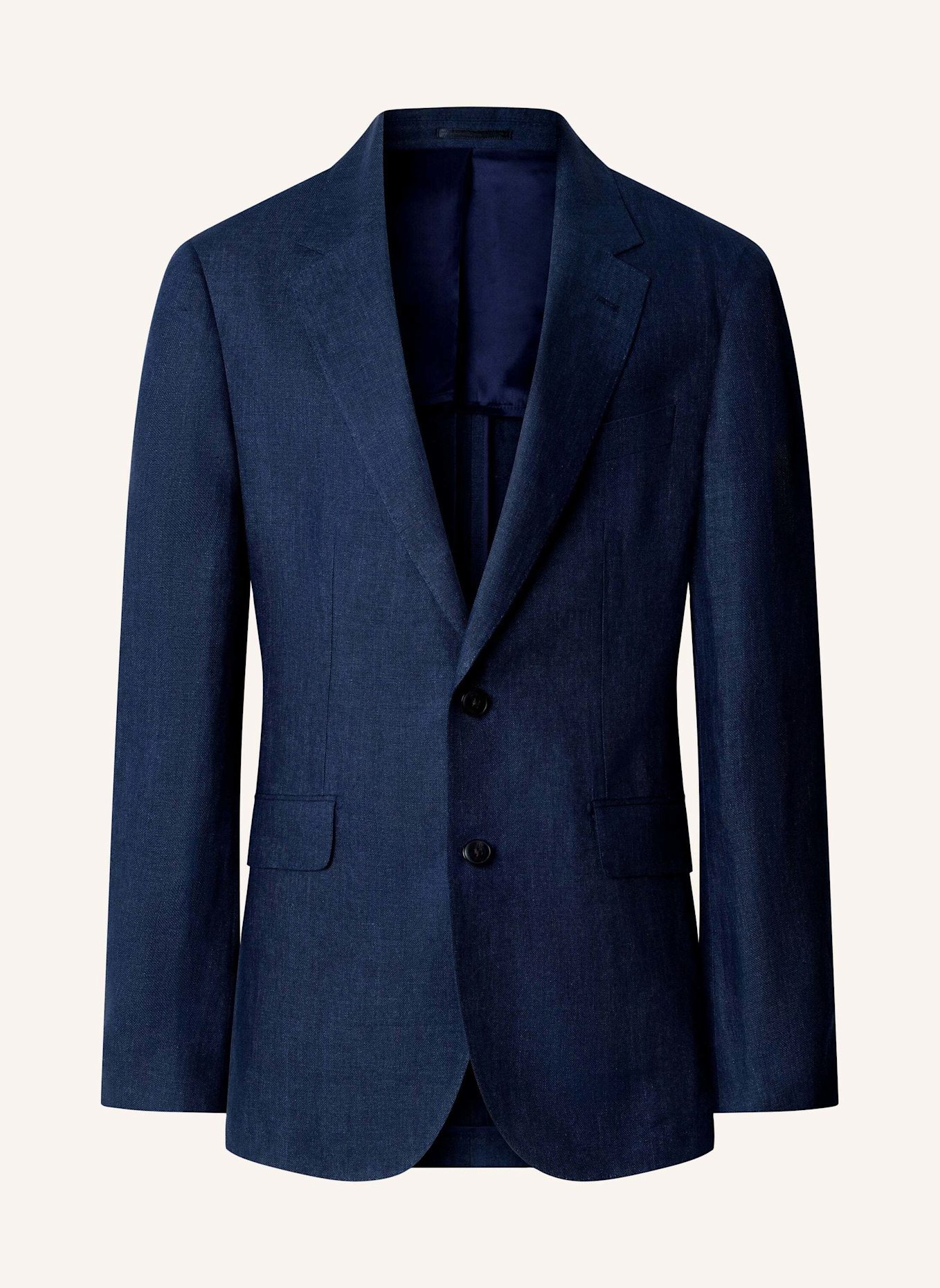 HACKETT LONDON Sakko LINEN DELAVE HOPSACK: DUNKELBLAU