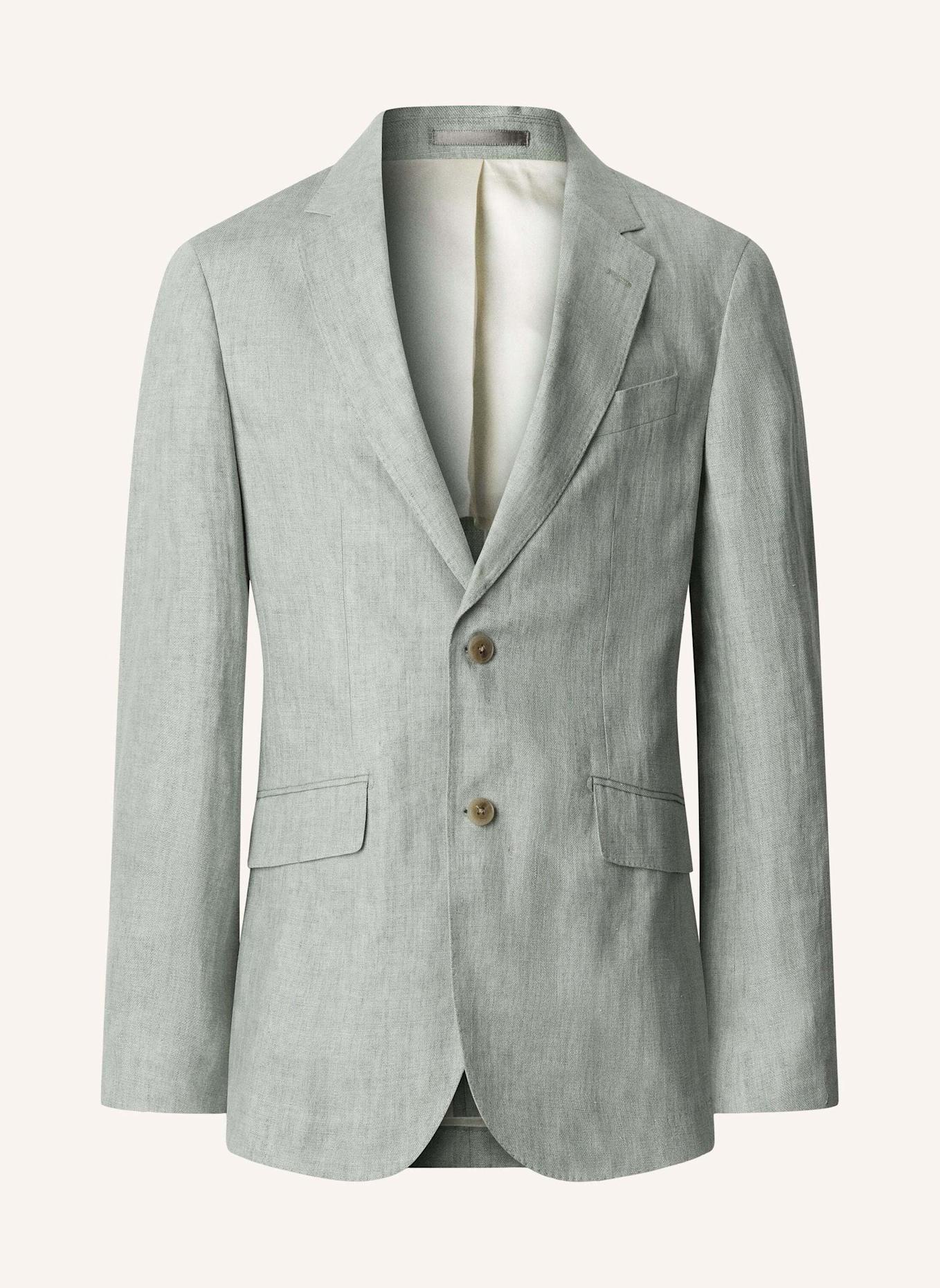 HACKETT LONDON Sakko LINEN DELAVE HOPSACK: HELLGRÜN