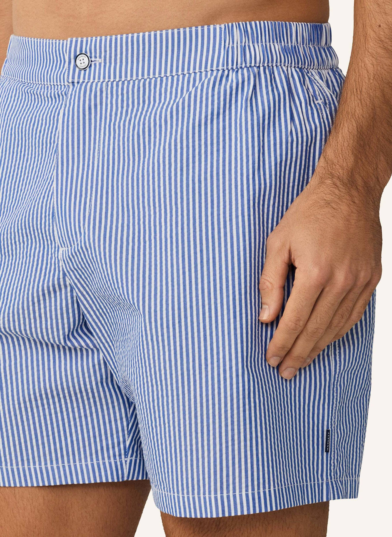 HACKETT LONDON Badeshorts SEERSUCKER TAILORED: BLAU