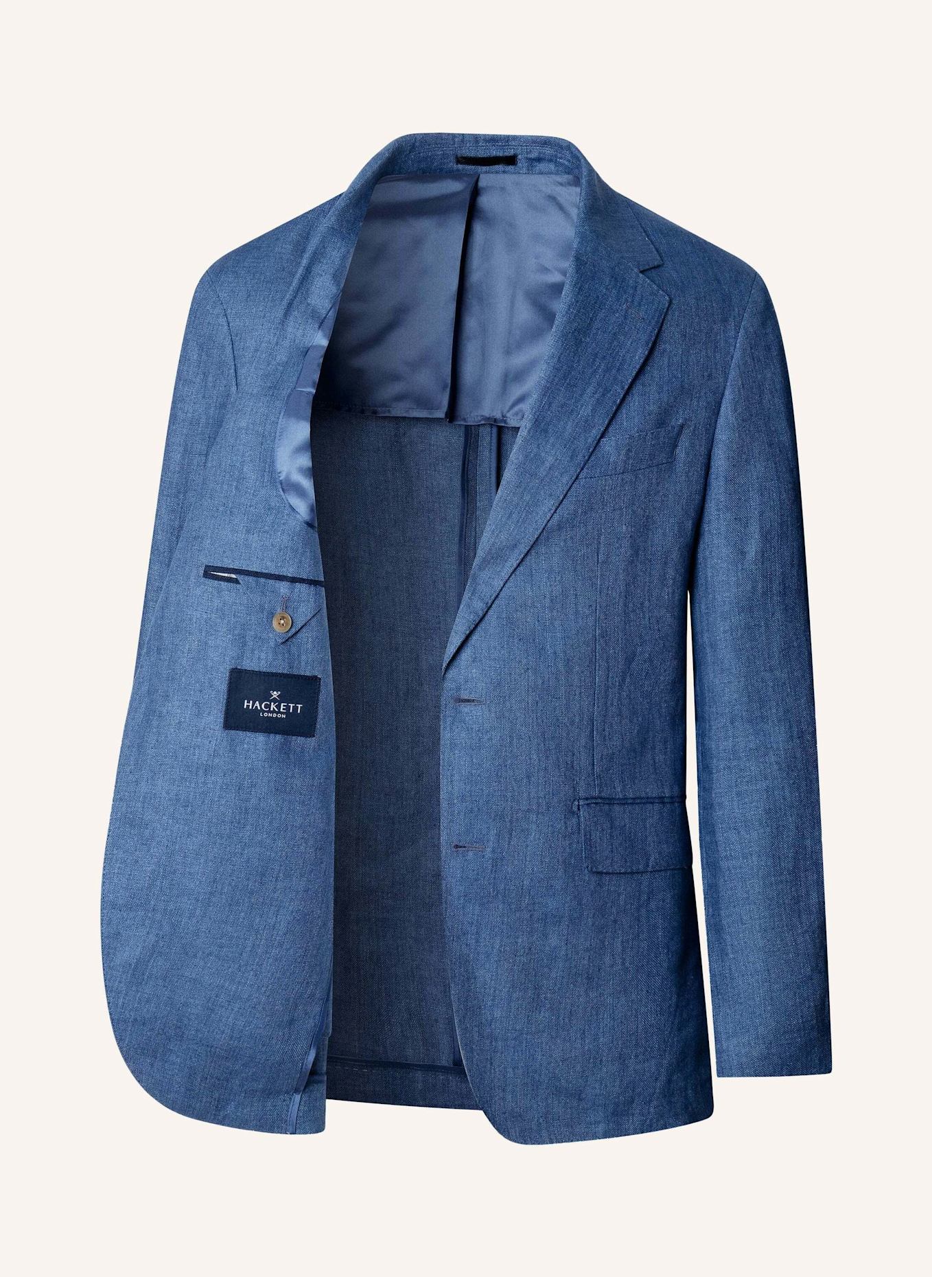 HACKETT LONDON Sakko LINEN DELAVE HOPSACK: BLAU