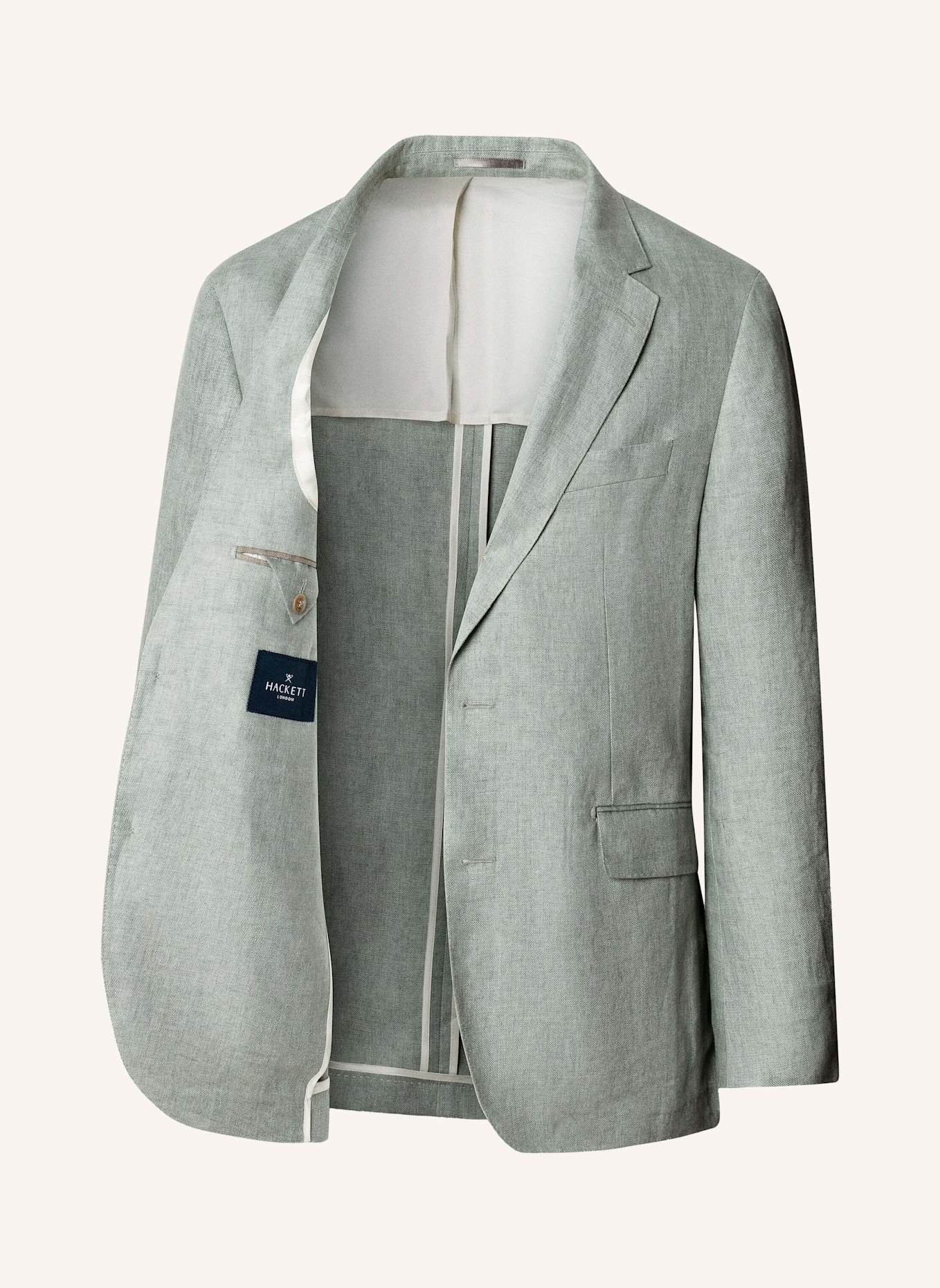 HACKETT LONDON Sakko LINEN DELAVE HOPSACK: HELLGRÜN