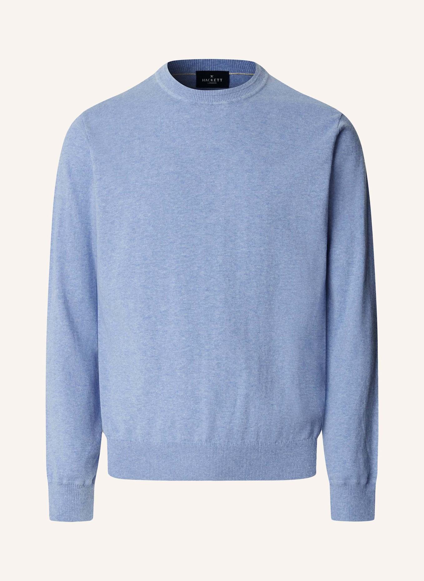 HACKETT LONDON Pullover COTTON LINEN CREW: BLAU