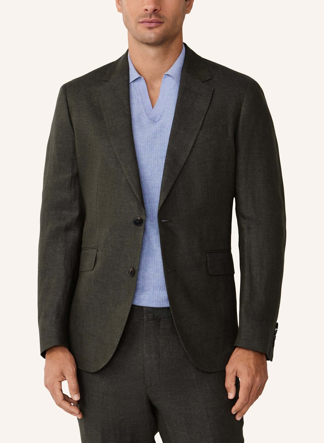 HACKETT LONDON Sakko LINEN DELAVE HOPSACK: KHAKI