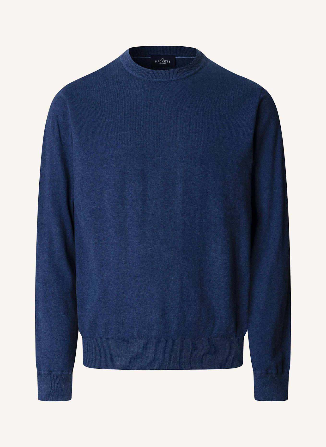 HACKETT LONDON Pullover COTTON LINEN CREW: BLAU