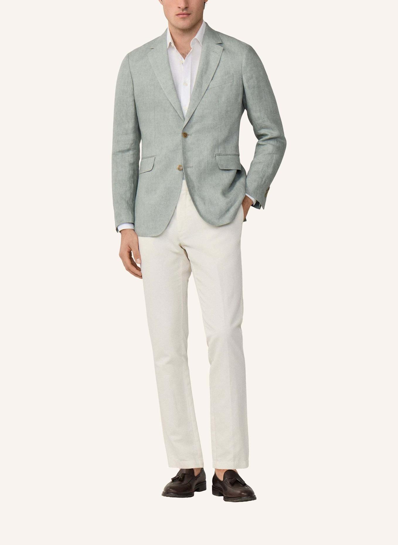 HACKETT LONDON Sakko LINEN DELAVE HOPSACK: HELLGRÜN