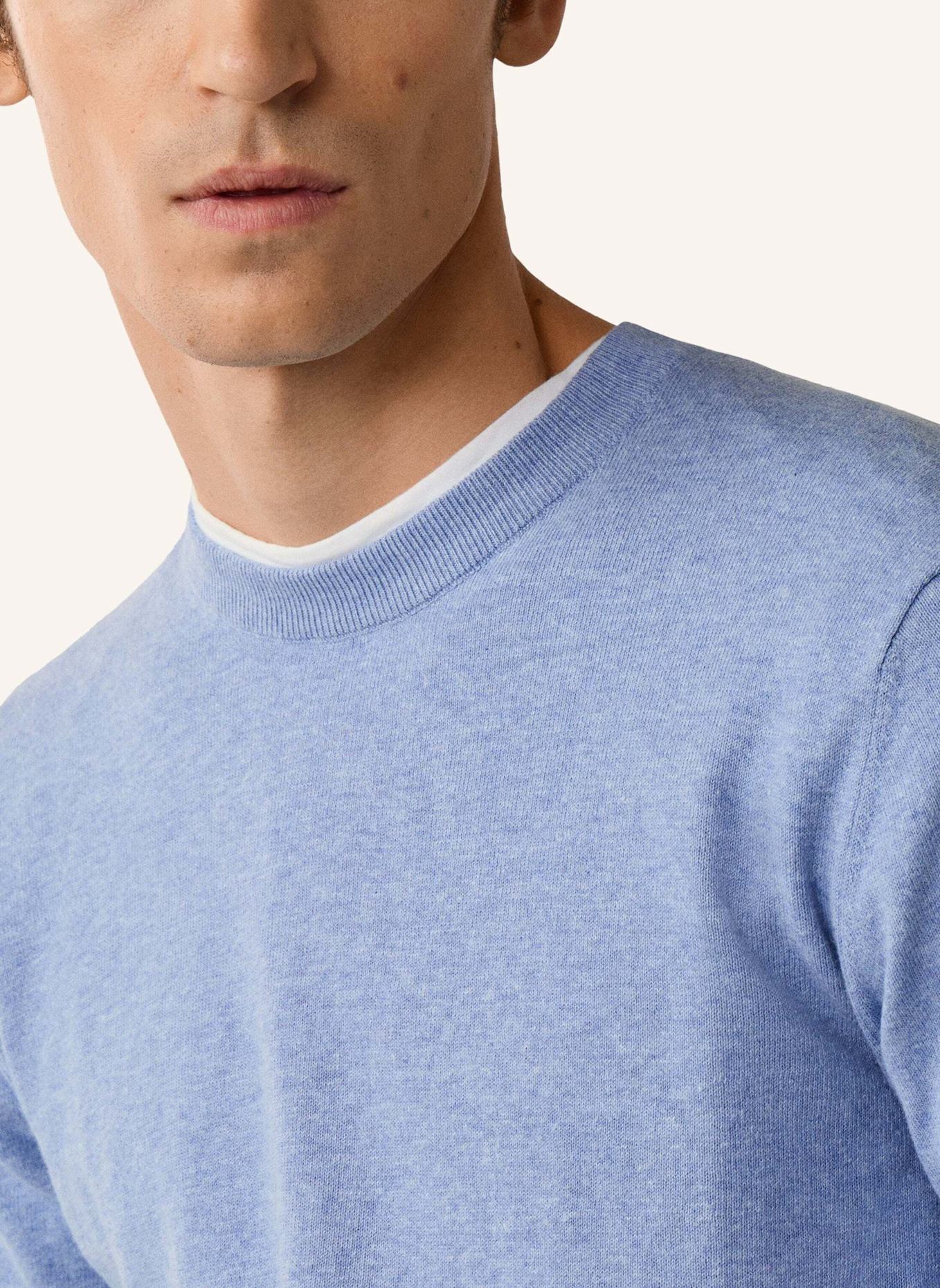 HACKETT LONDON Pullover COTTON LINEN CREW: BLAU