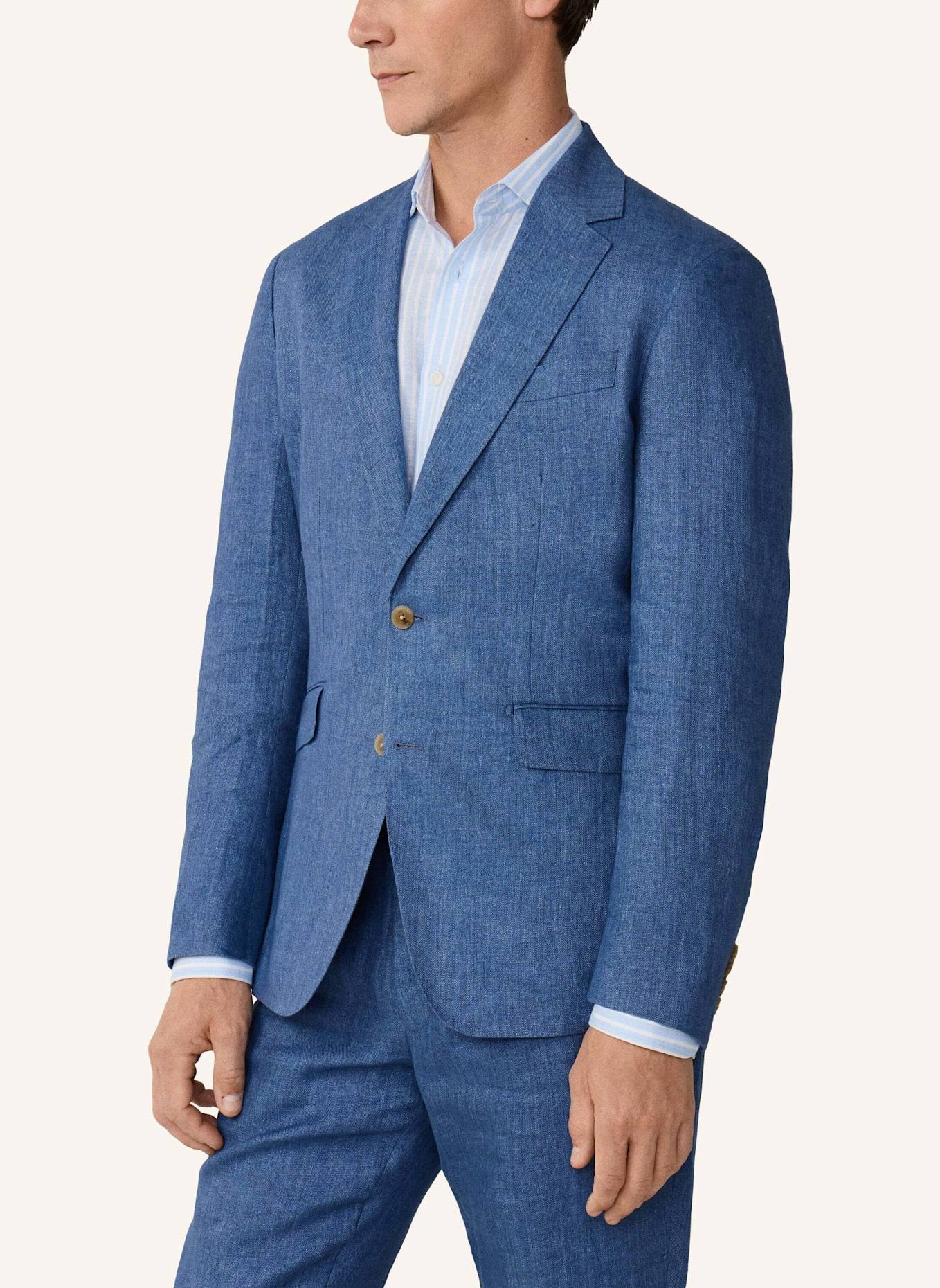 HACKETT LONDON Sakko LINEN DELAVE HOPSACK: BLAU