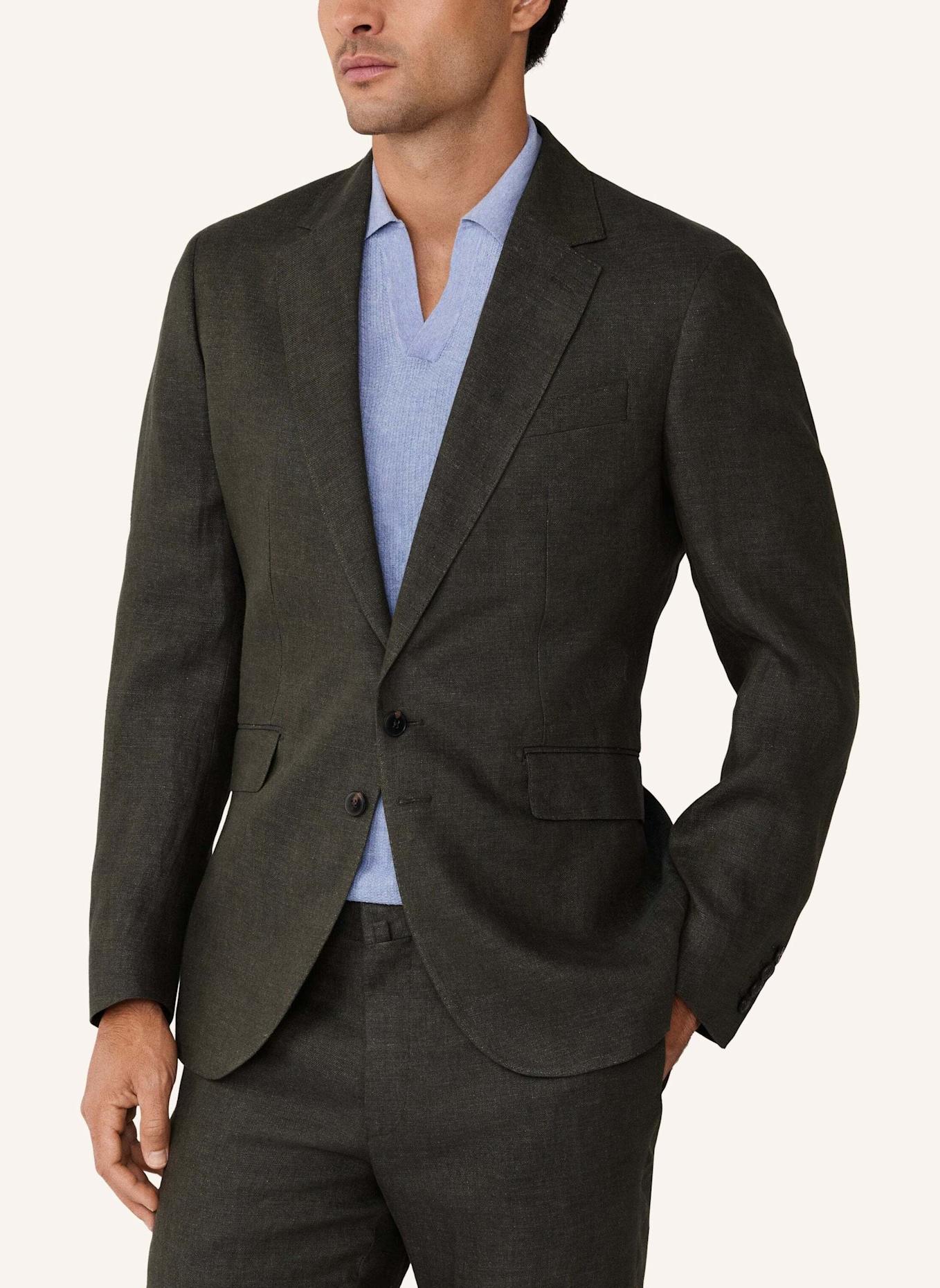 HACKETT LONDON Sakko LINEN DELAVE HOPSACK: KHAKI