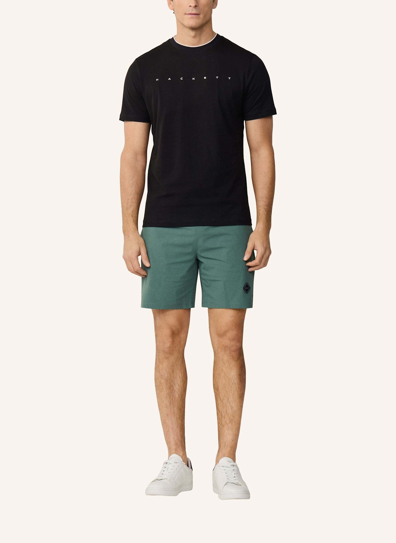 HACKETT LONDON T-Shirt HS ESSENTIAL TEE: SCHWARZ