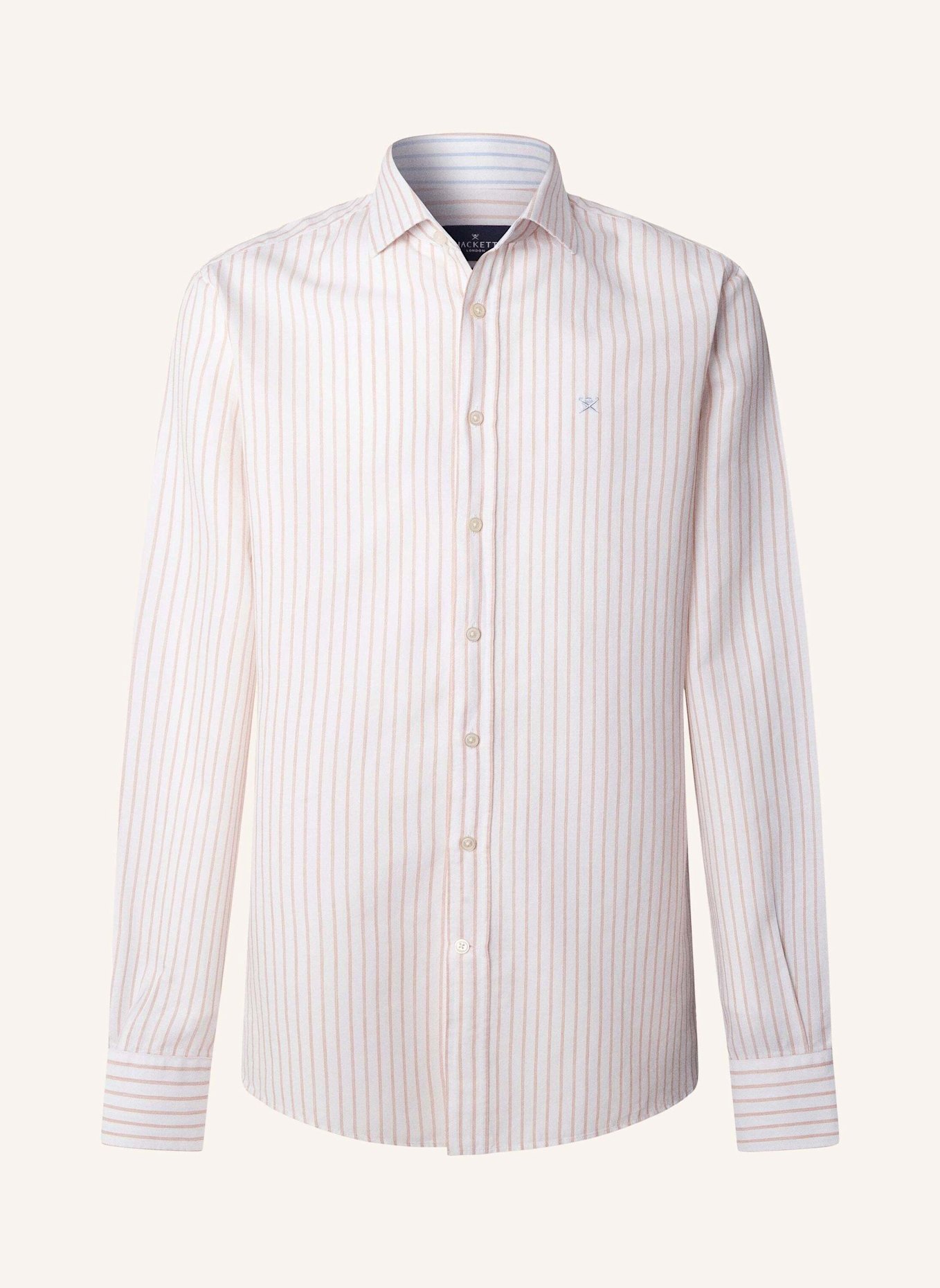HACKETT LONDON Freizeithemd COT LIN SUMMER STRIPE: ORANGE
