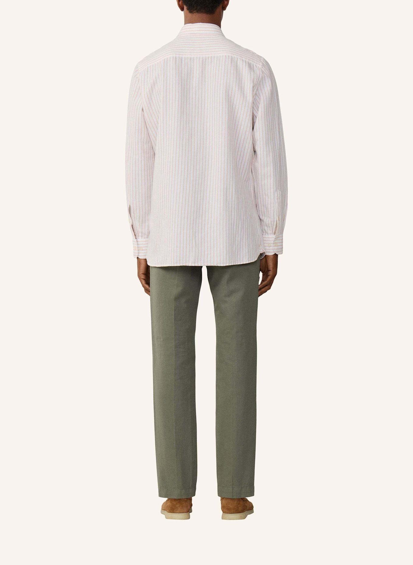 HACKETT LONDON Freizeithemd COT LIN SUMMER STRIPE: ORANGE