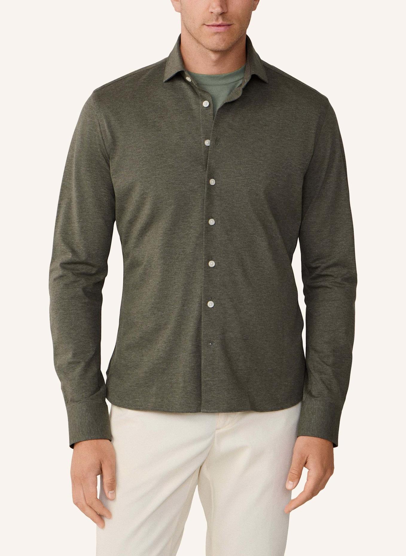 HACKETT LONDON Freizeithemd PIQUE JERSEY SHIRT: GRÜN
