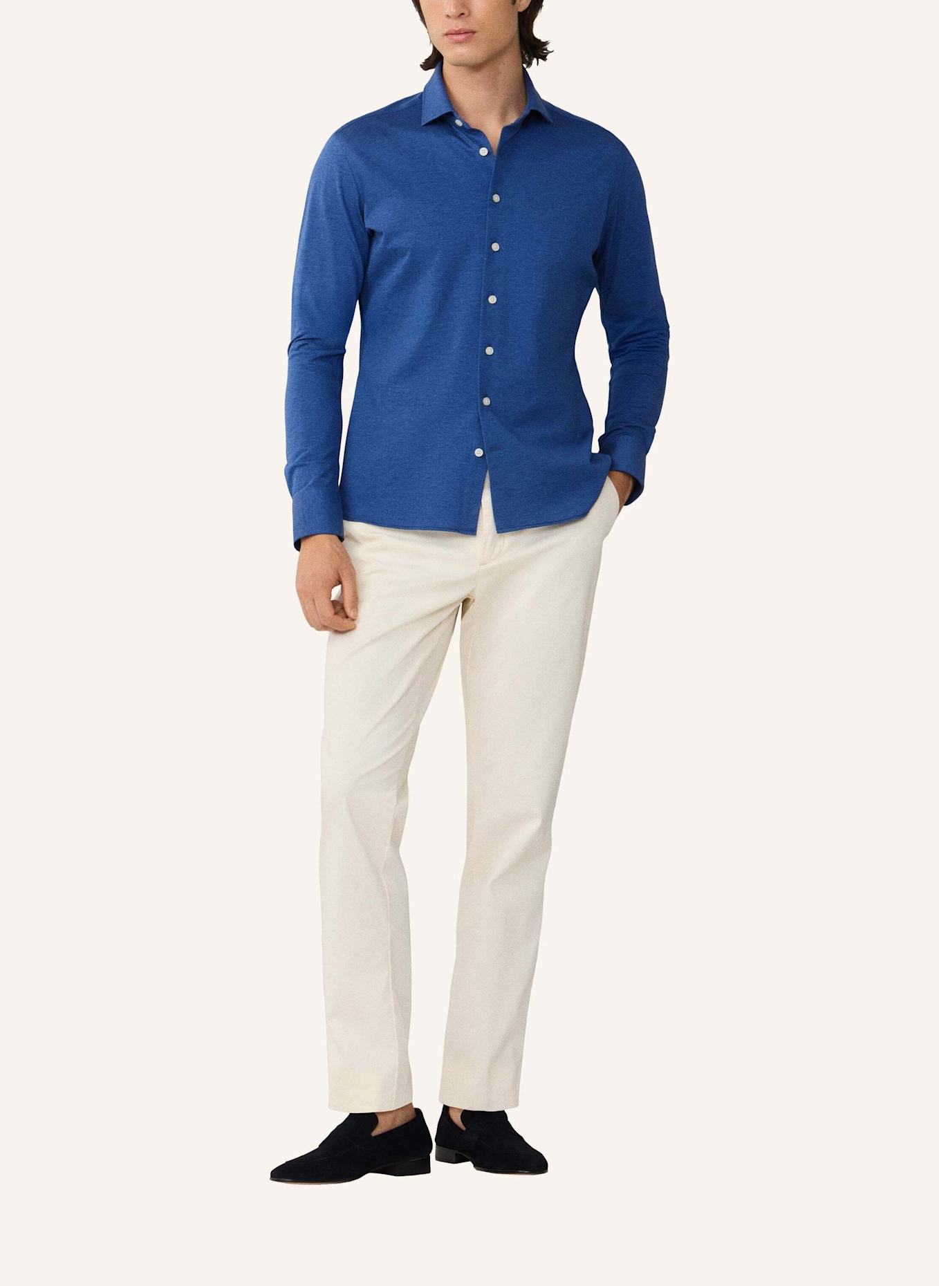 HACKETT LONDON Freizeithemd PIQUE JERSEY SHIRT: BLAU