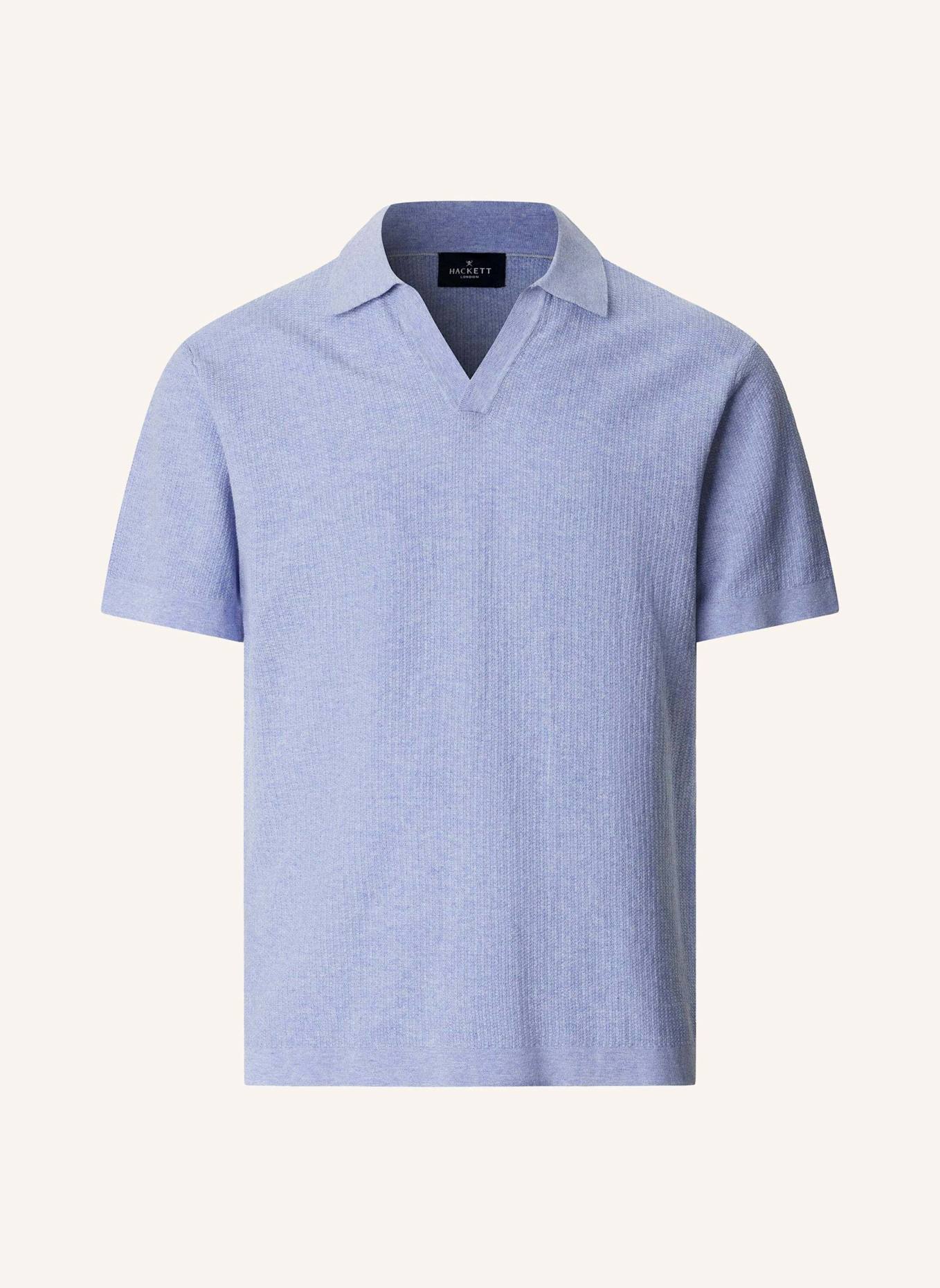 HACKETT LONDON Poloshirt RIVIERA KNIT SS POLO: HELLBLAU