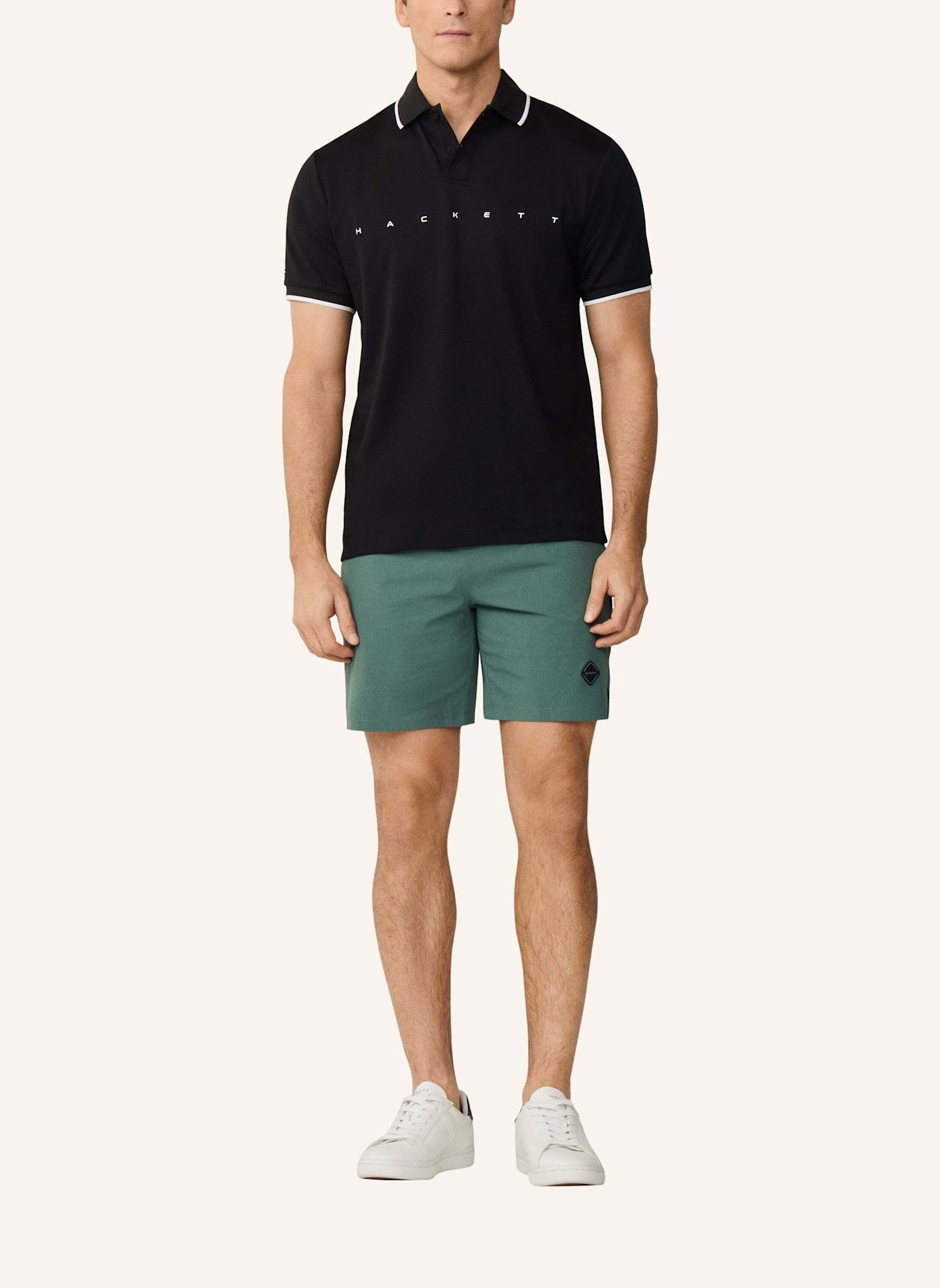 HACKETT LONDON Poloshirt HS ESSENTIAL POLO: SCHWARZ