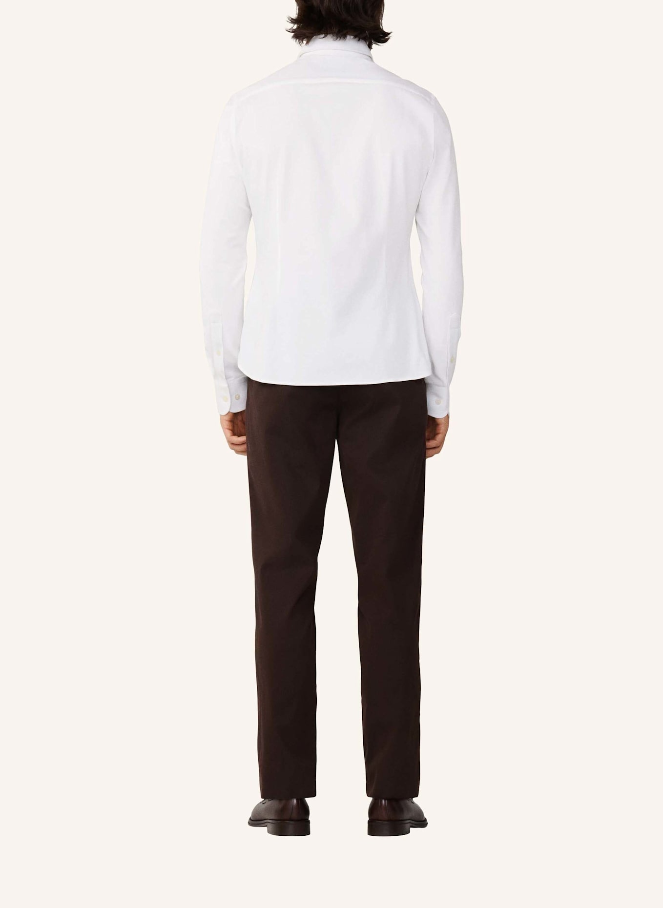 HACKETT LONDON Freizeithemd PIQUE JERSEY SHIRT: WEISS