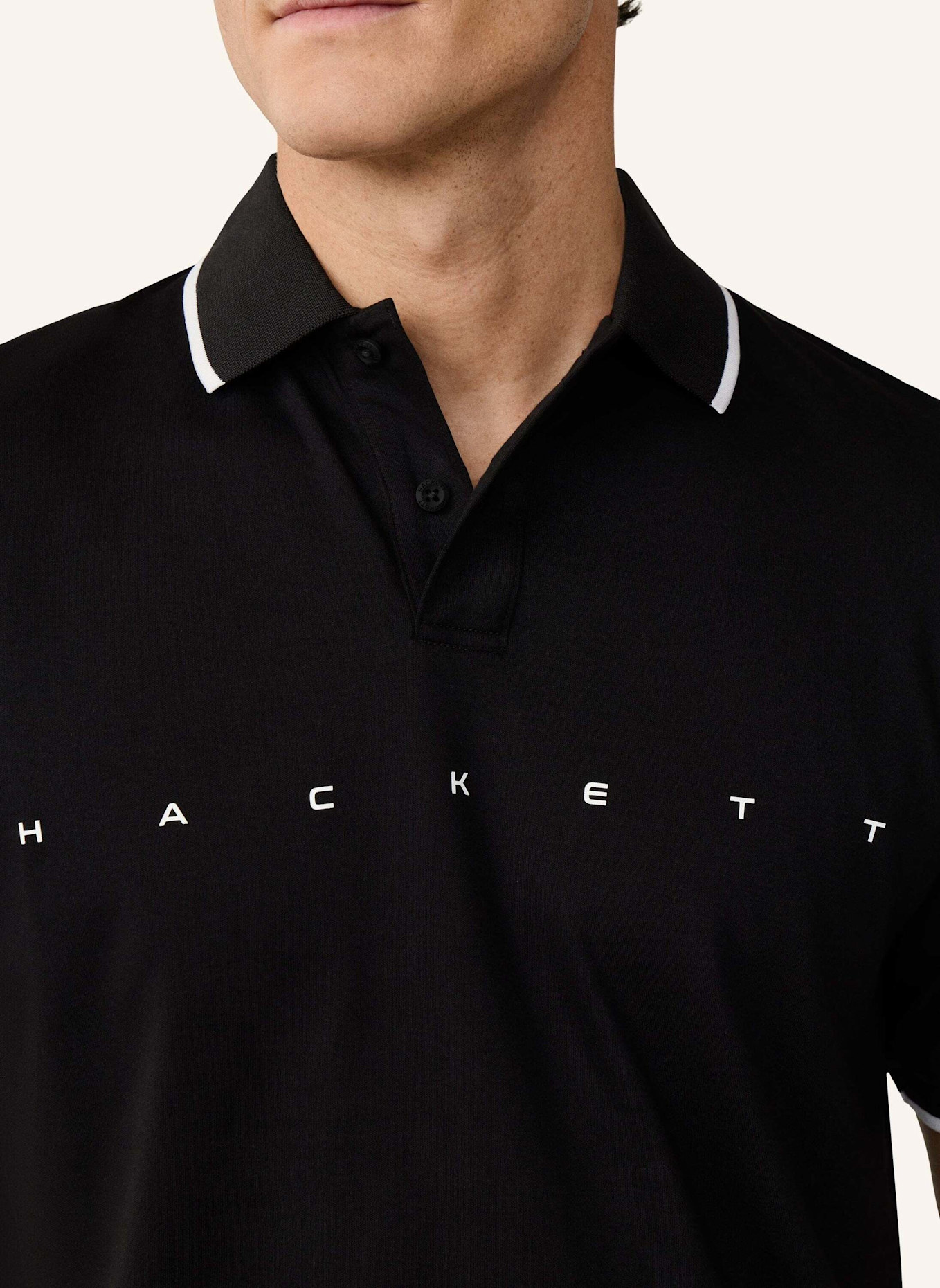 HACKETT LONDON Poloshirt HS ESSENTIAL POLO: SCHWARZ