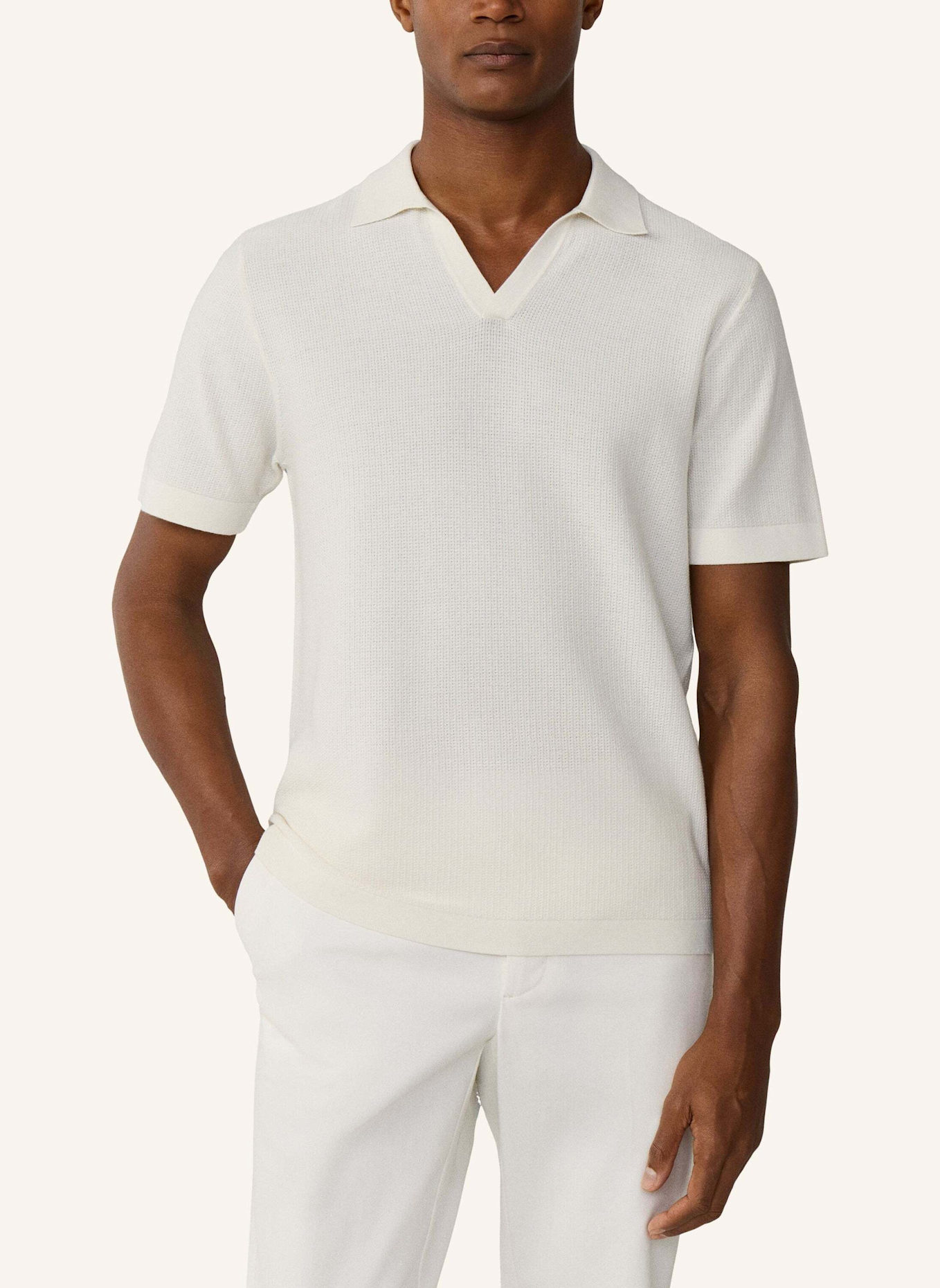 HACKETT LONDON Poloshirt RIVIERA KNIT SS POLO: CREME