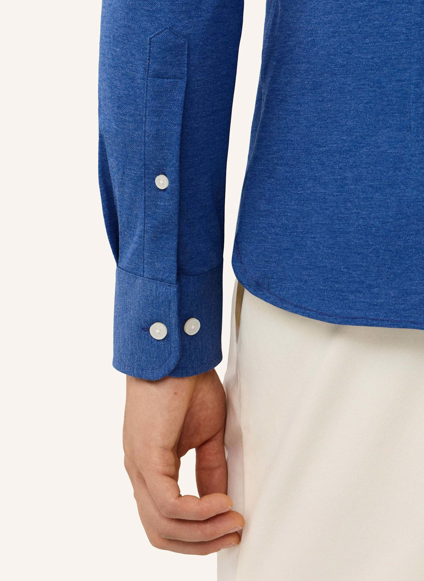 HACKETT LONDON Freizeithemd PIQUE JERSEY SHIRT: BLAU