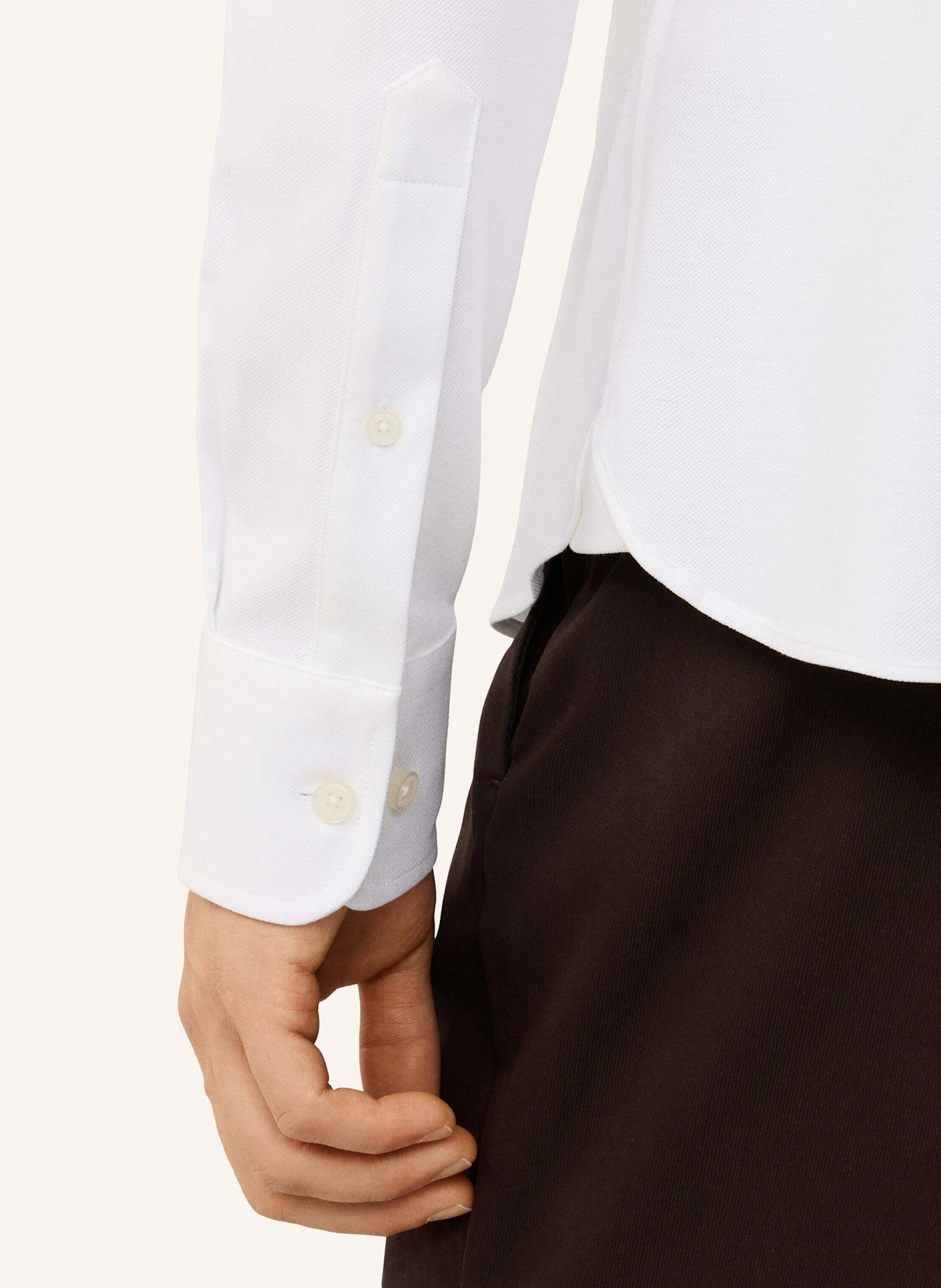 HACKETT LONDON Freizeithemd PIQUE JERSEY SHIRT: WEISS