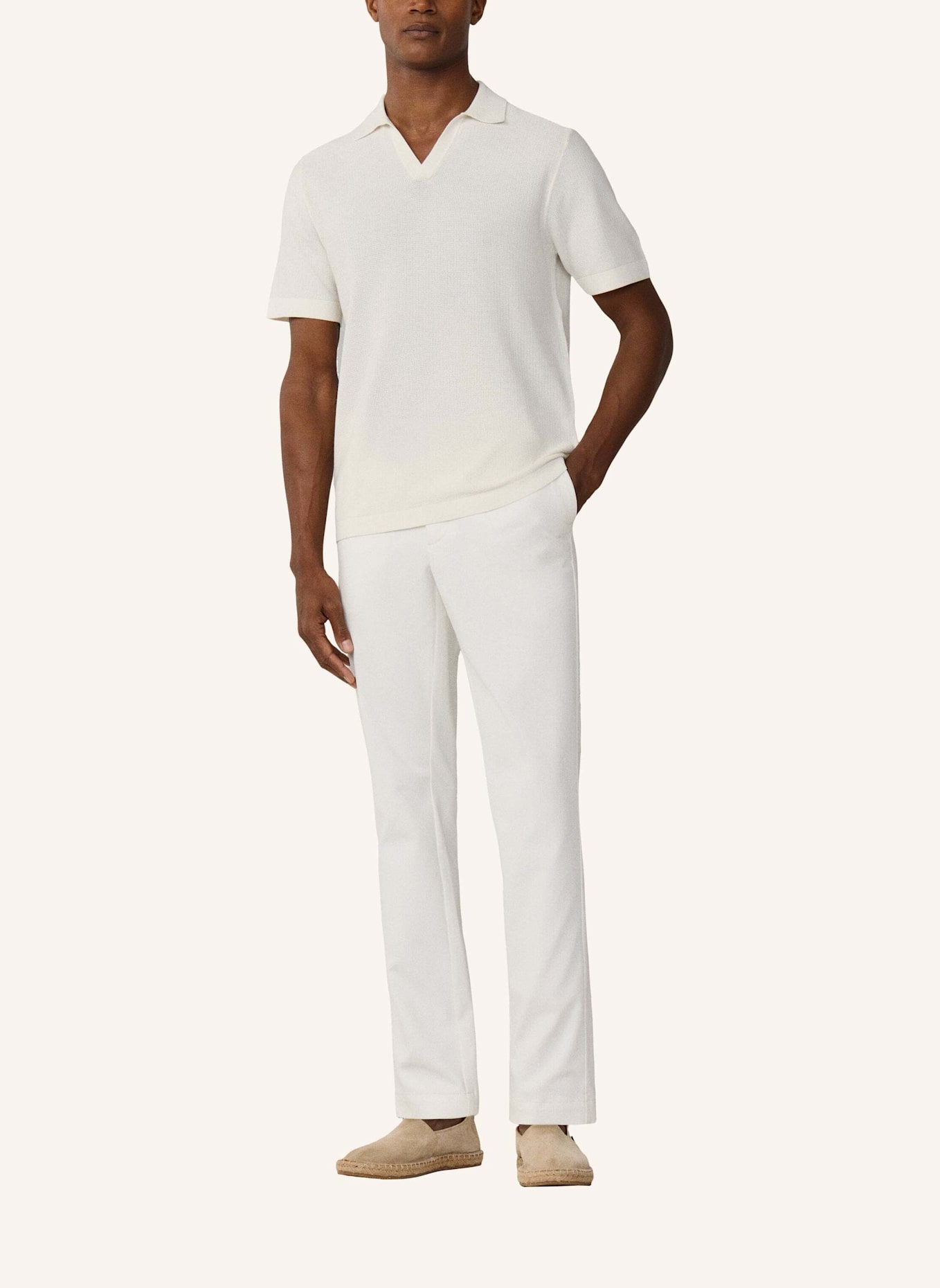 HACKETT LONDON Poloshirt RIVIERA KNIT SS POLO: CREME