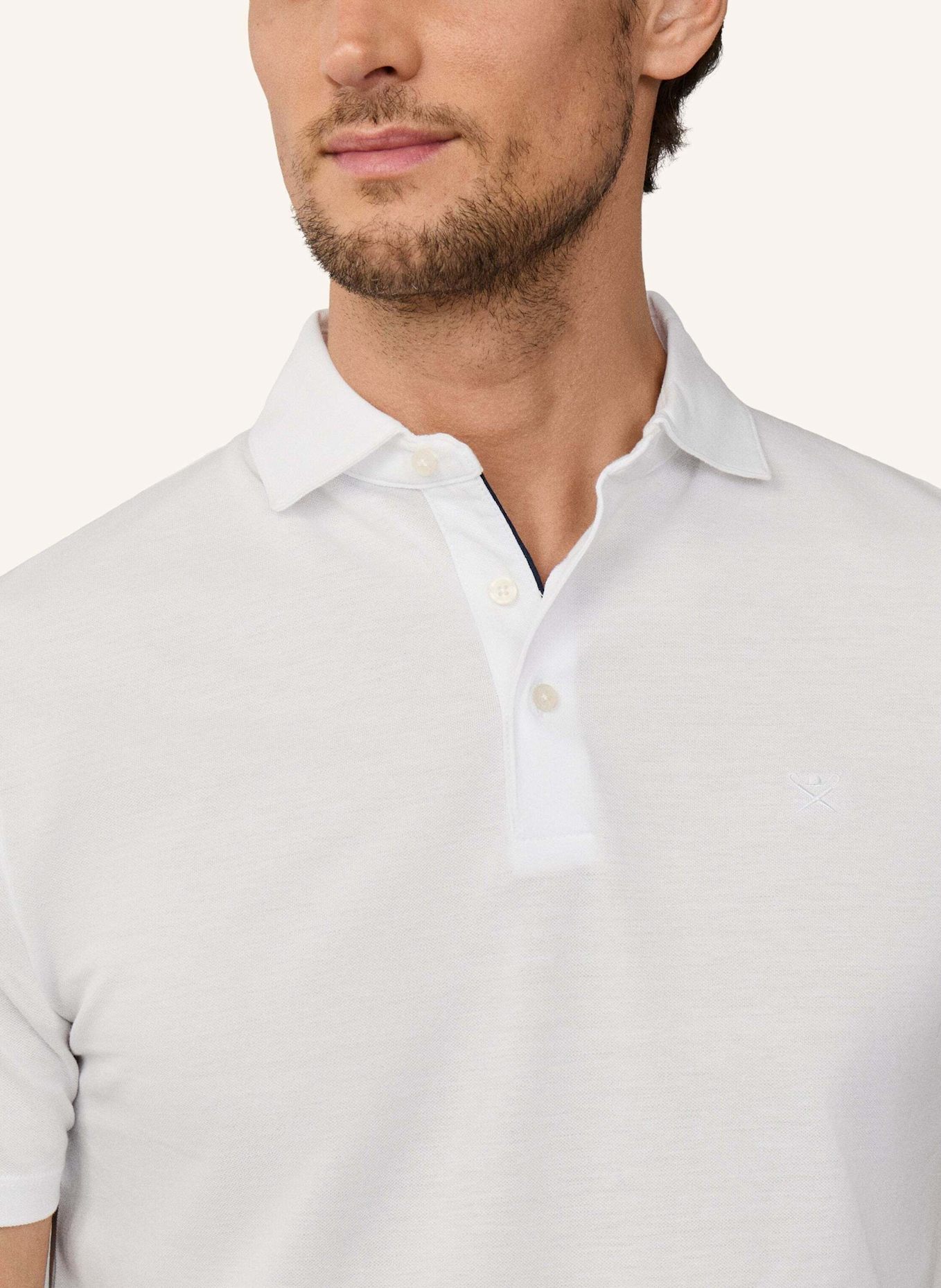 HACKETT LONDON Poloshirt OXFORD PIQUE POLO SS: WEISS
