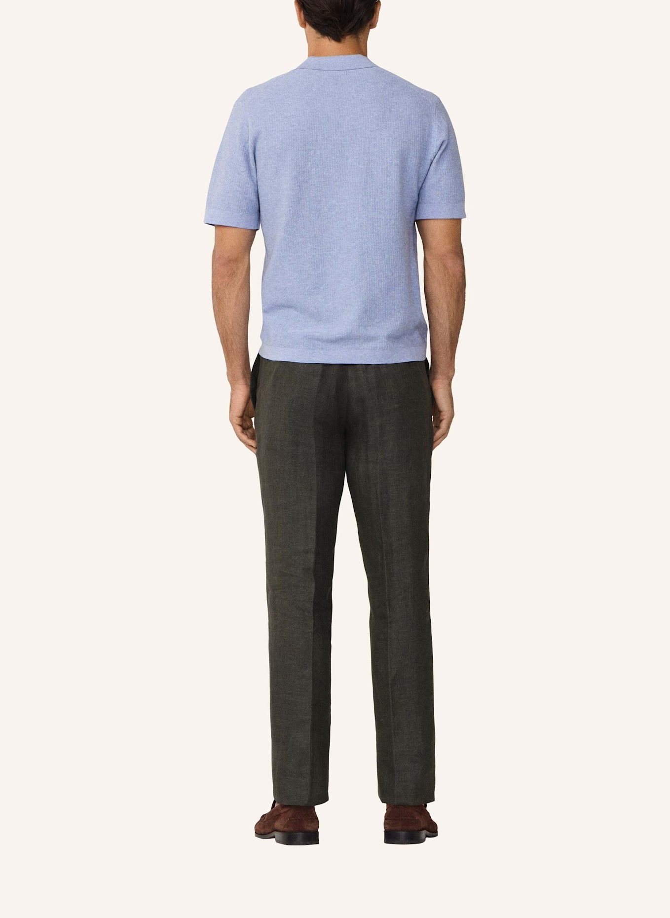 HACKETT LONDON Poloshirt RIVIERA KNIT SS POLO: HELLBLAU