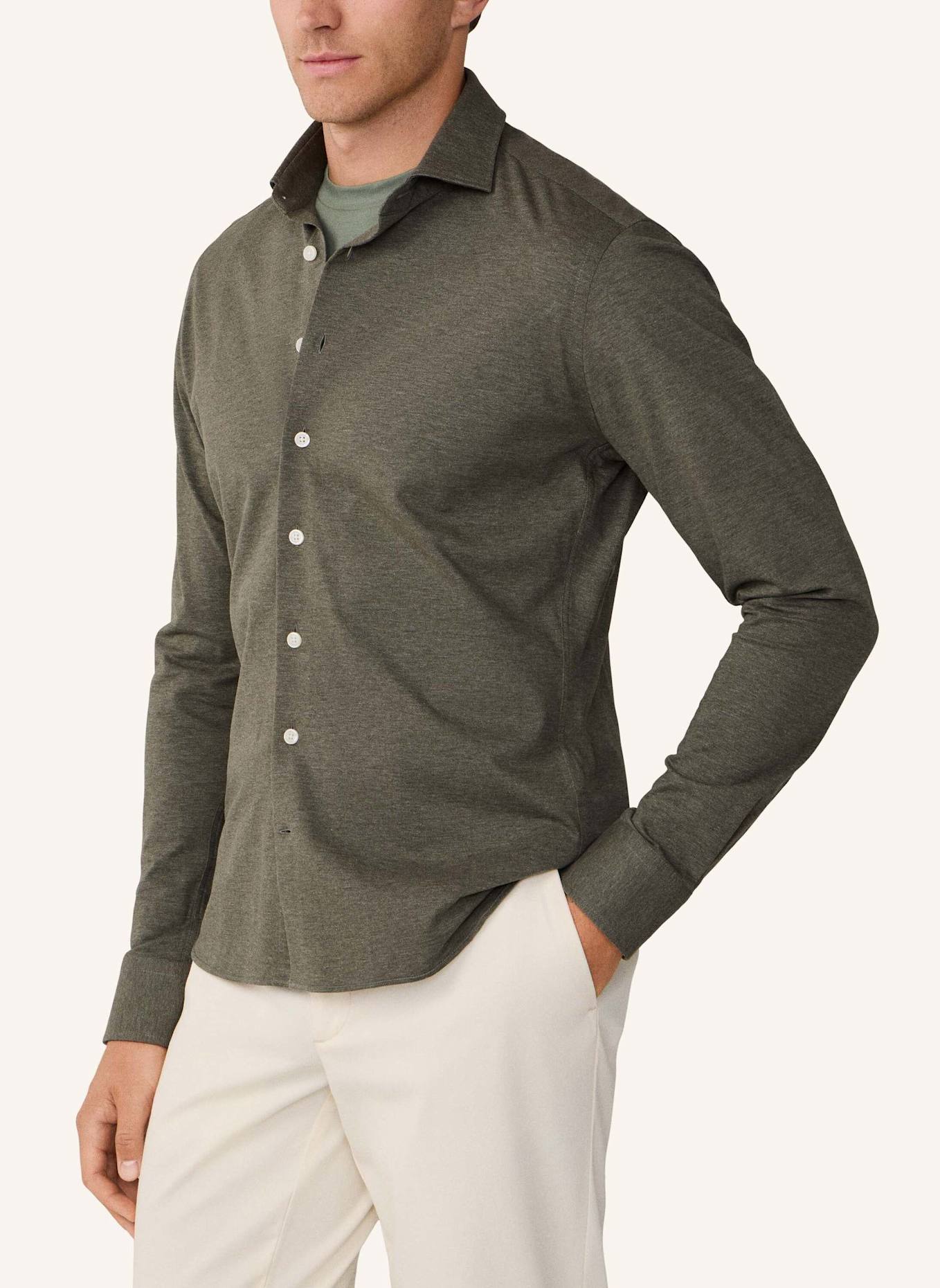 HACKETT LONDON Freizeithemd PIQUE JERSEY SHIRT: GRÜN
