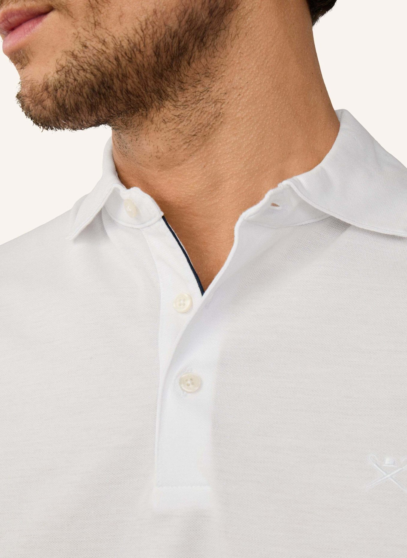 HACKETT LONDON Poloshirt OXFORD PIQUE POLO SS: WEISS